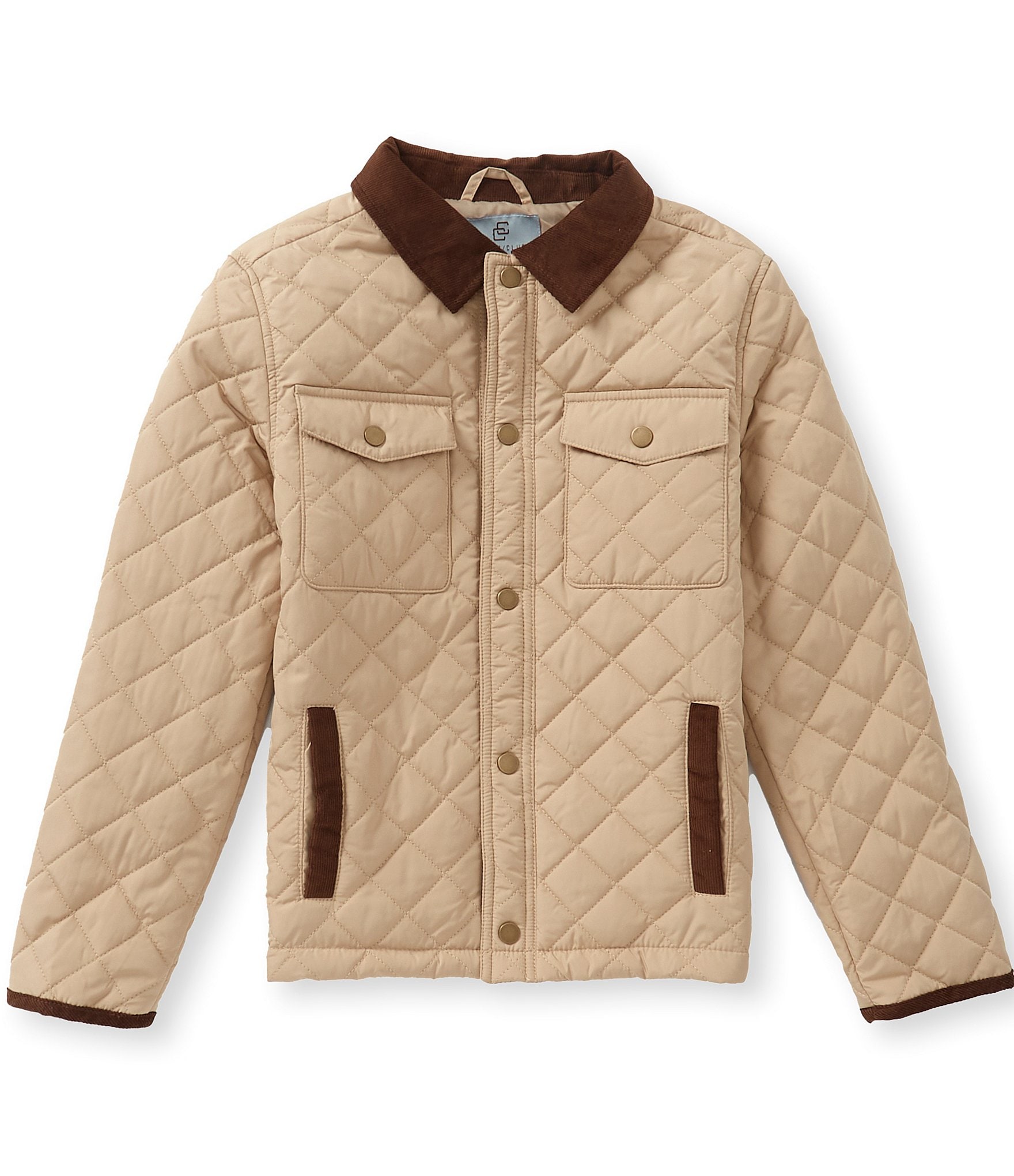 Class Club Big Boys Quilted Snap Front Barn Coat