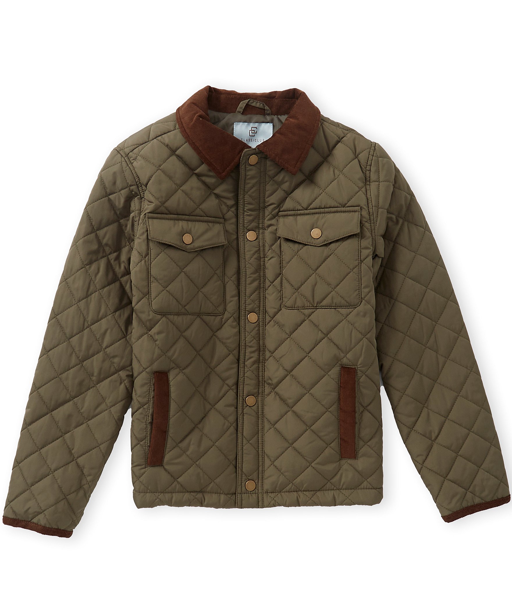 Class Club Big Boys Quilted Snap Front Barn Coat