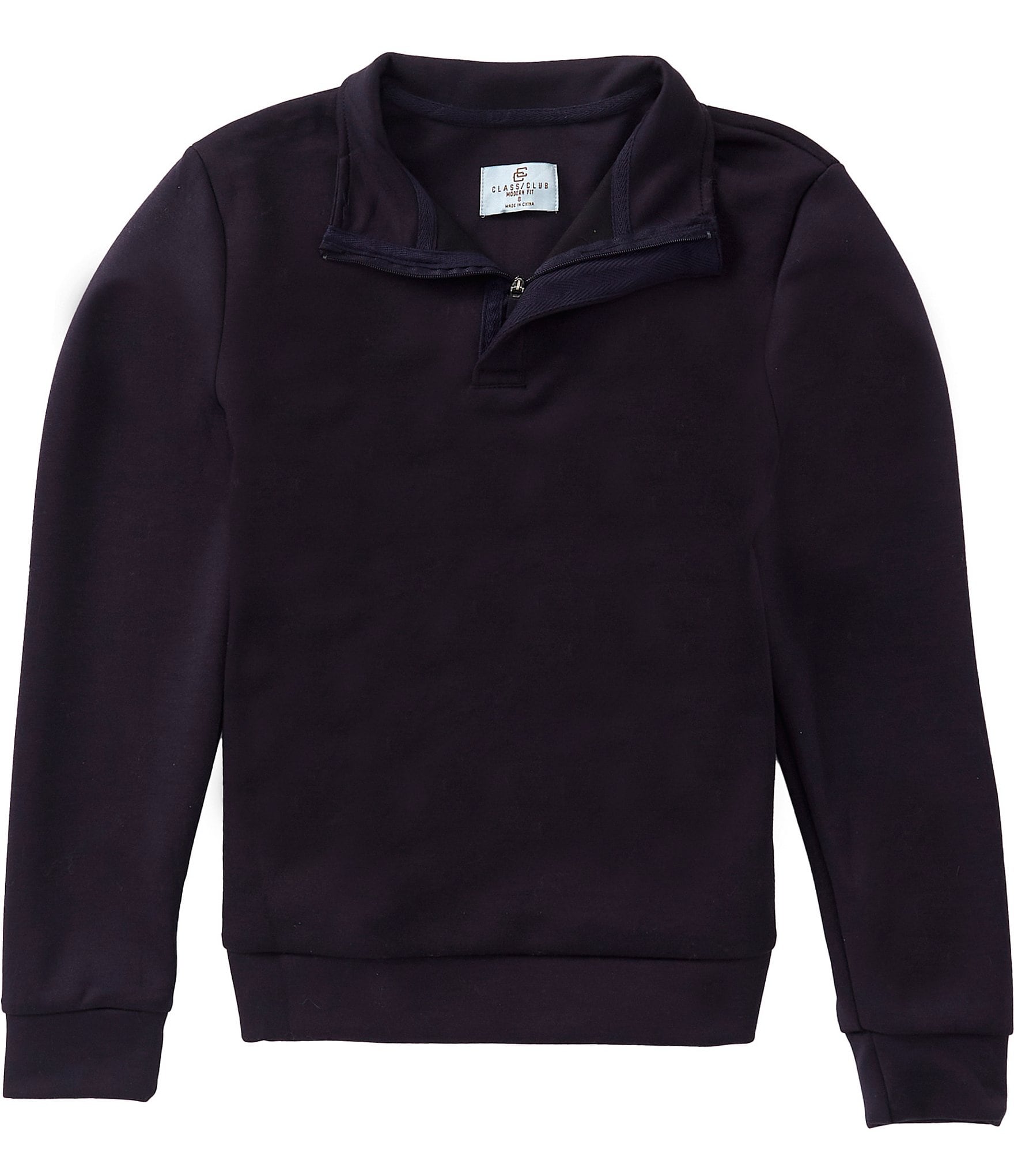 Class Club Big Boys Soft Touch Quarter Zip Long Sleeve Pullover Sweatshirt