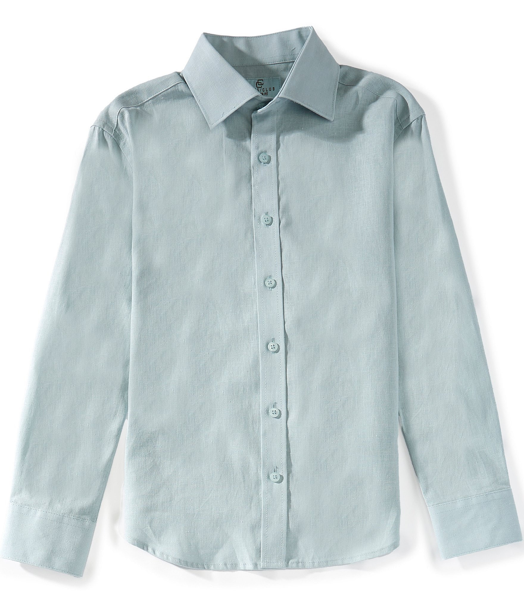 Class Club Big Boys Solid Linen Long Sleeve Shirt