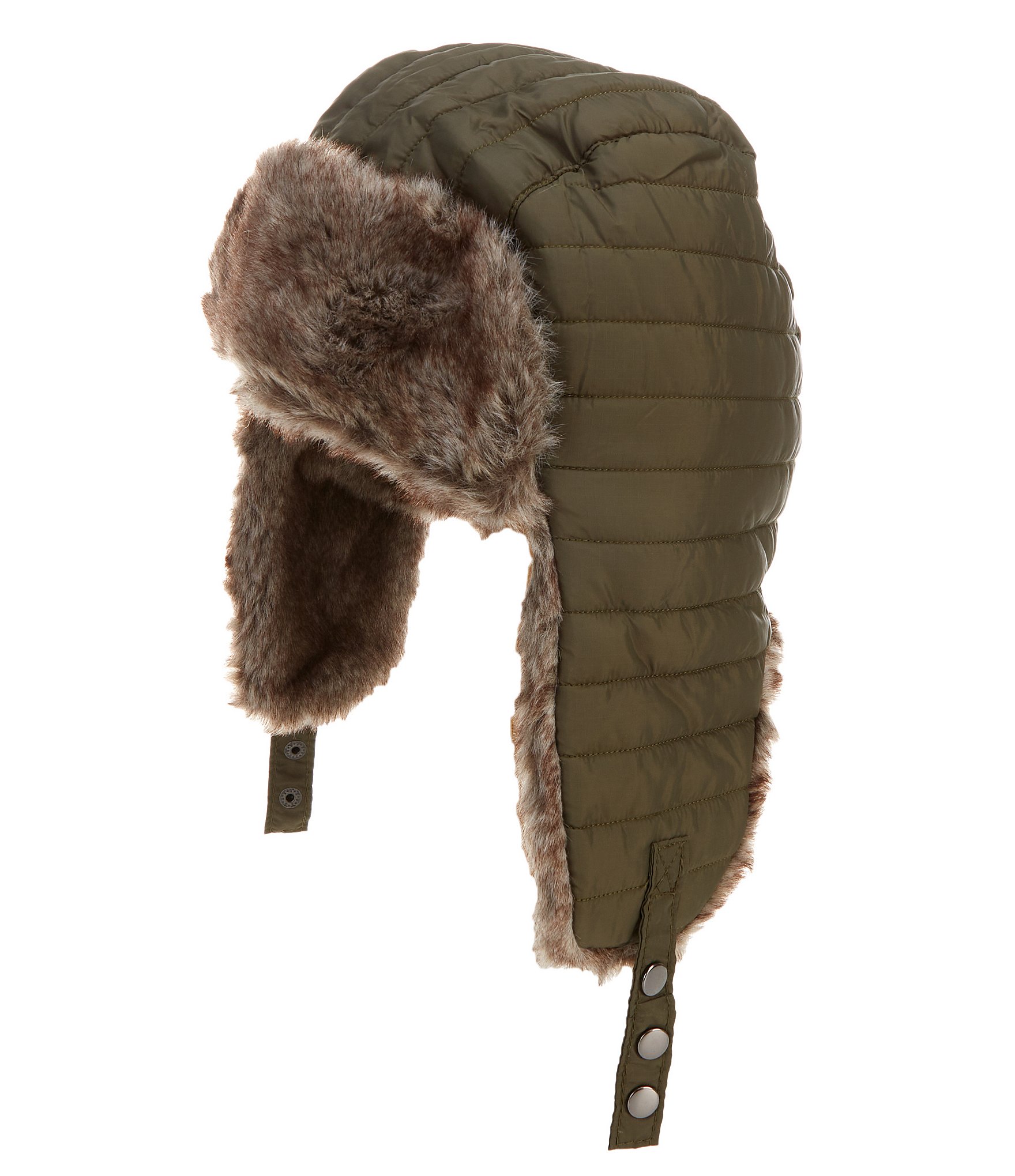 Class Club Boys Faux Fur And Fleece Lined Solid Puffer Trapper Hat ...