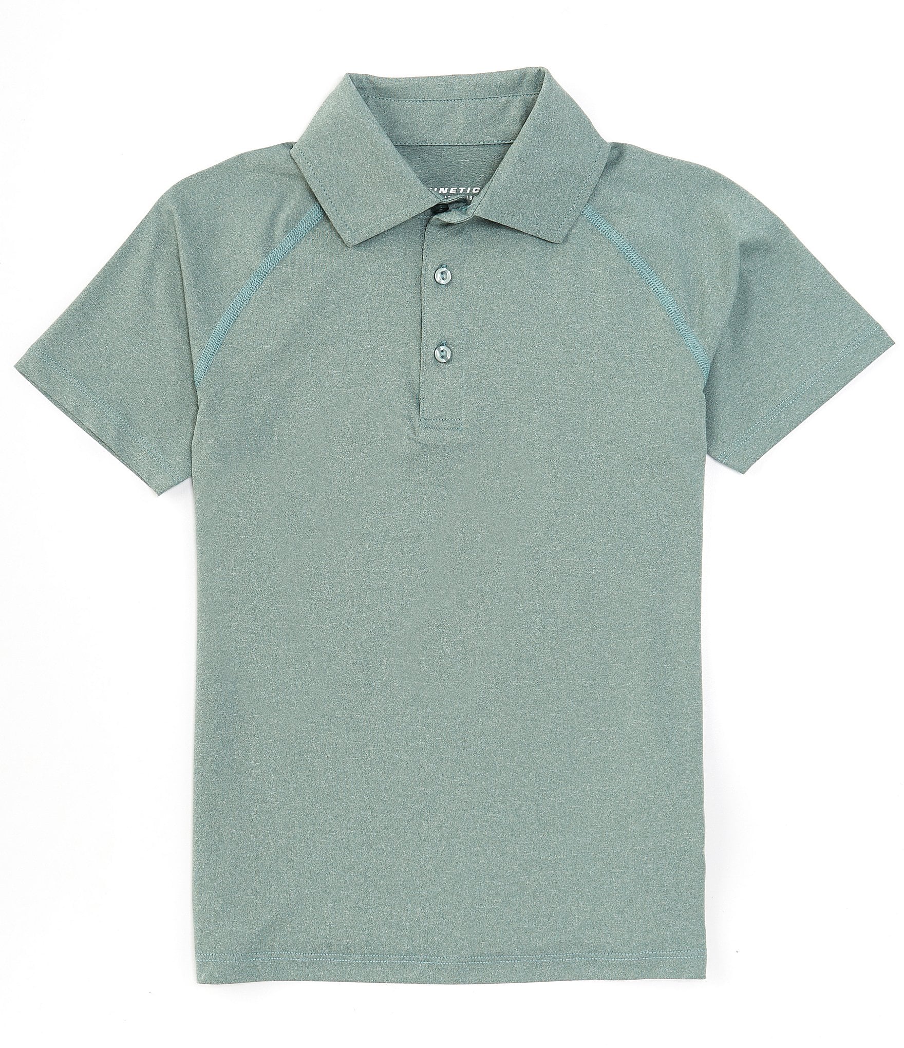 Class Club Kinetic Big Boys 8-20 Short Sleeve Marled Performance Polo Shirt