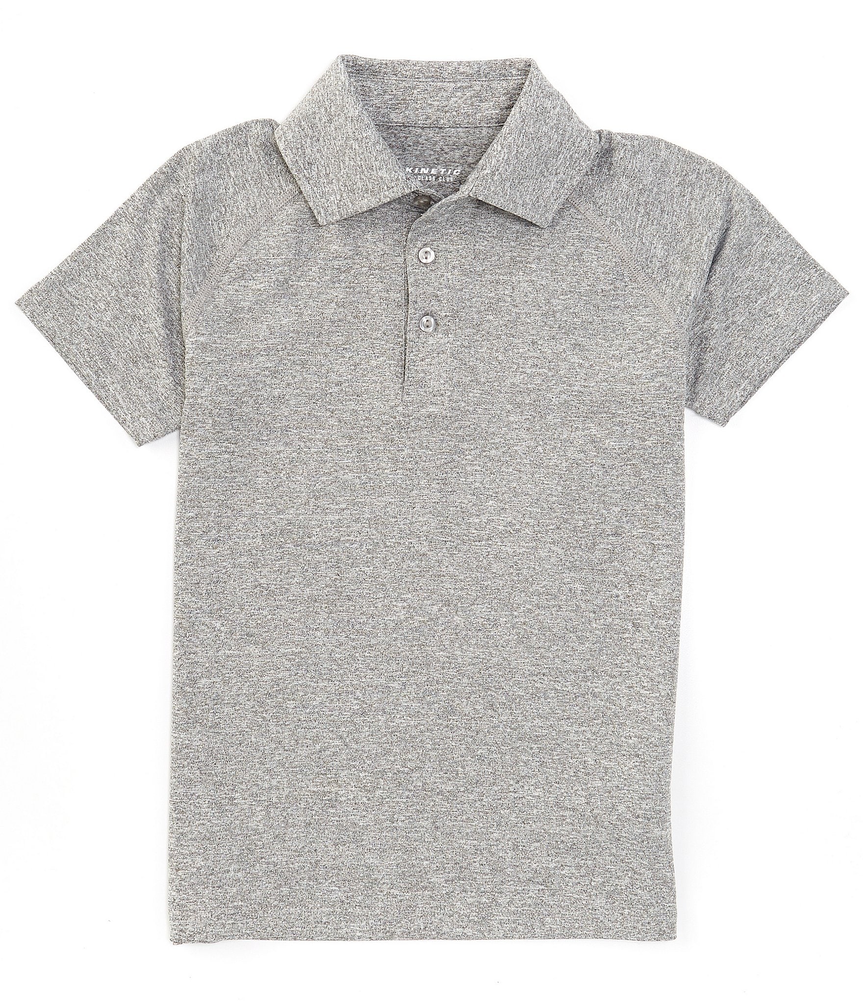 Class Club Kinetic Big Boys 8-20 Short Sleeve Marled Performance Polo Shirt