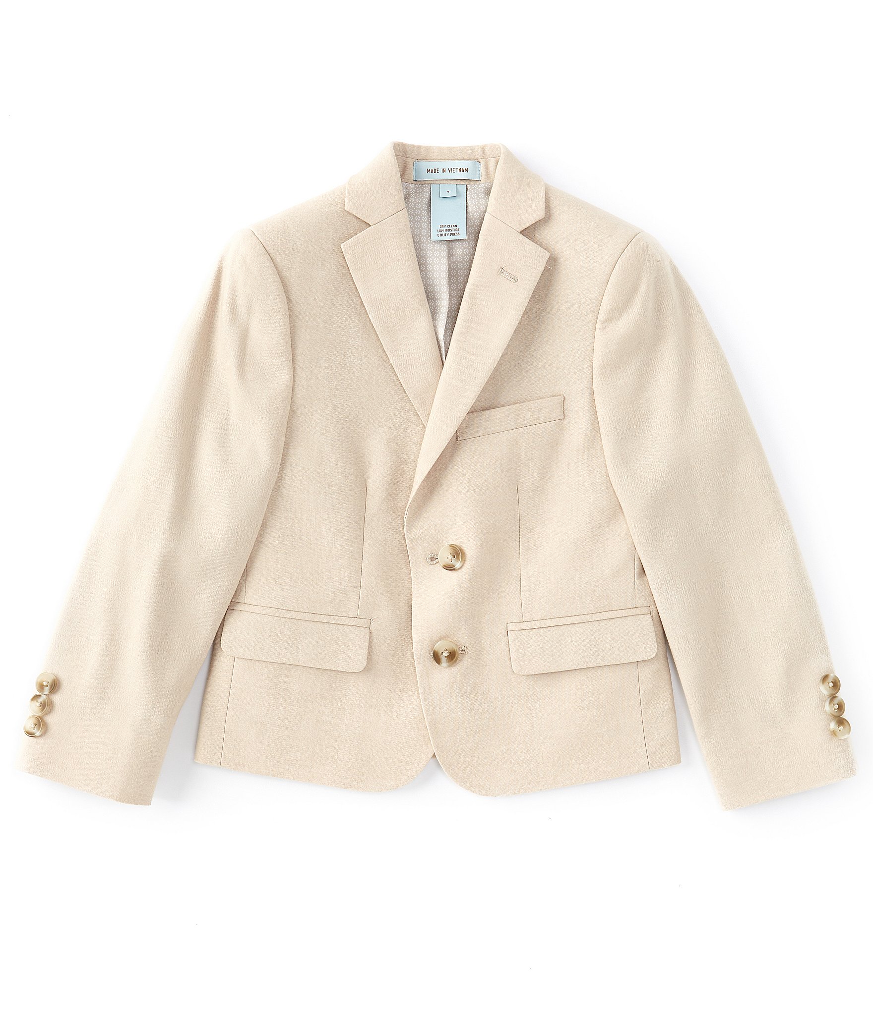 Class Club Little Boys Linen Blend Notch Lapel Jacket Blazer