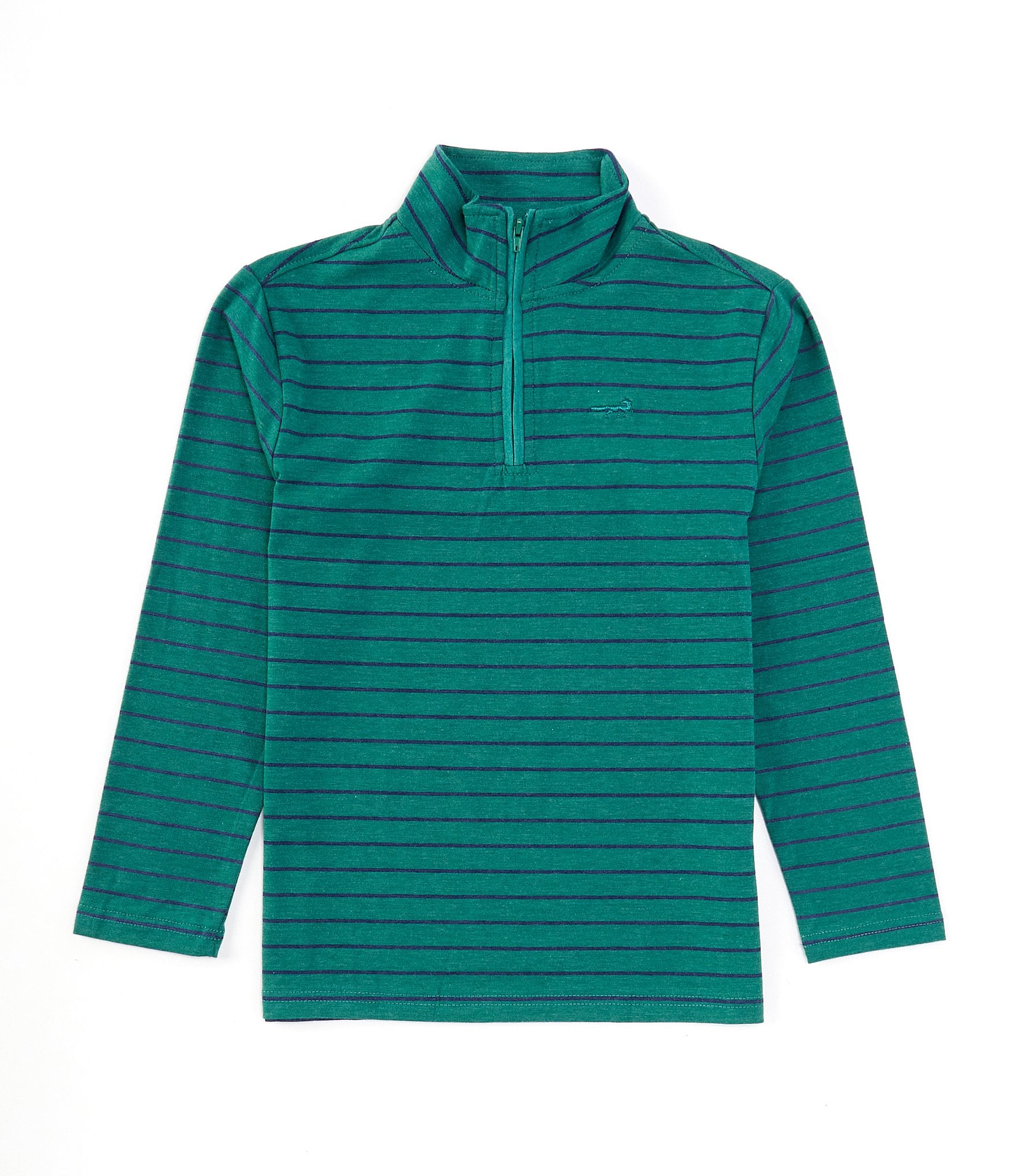 Class Club Little Boys 2T-7 Long Sleeve 1/4 Zip Stripe Pullover