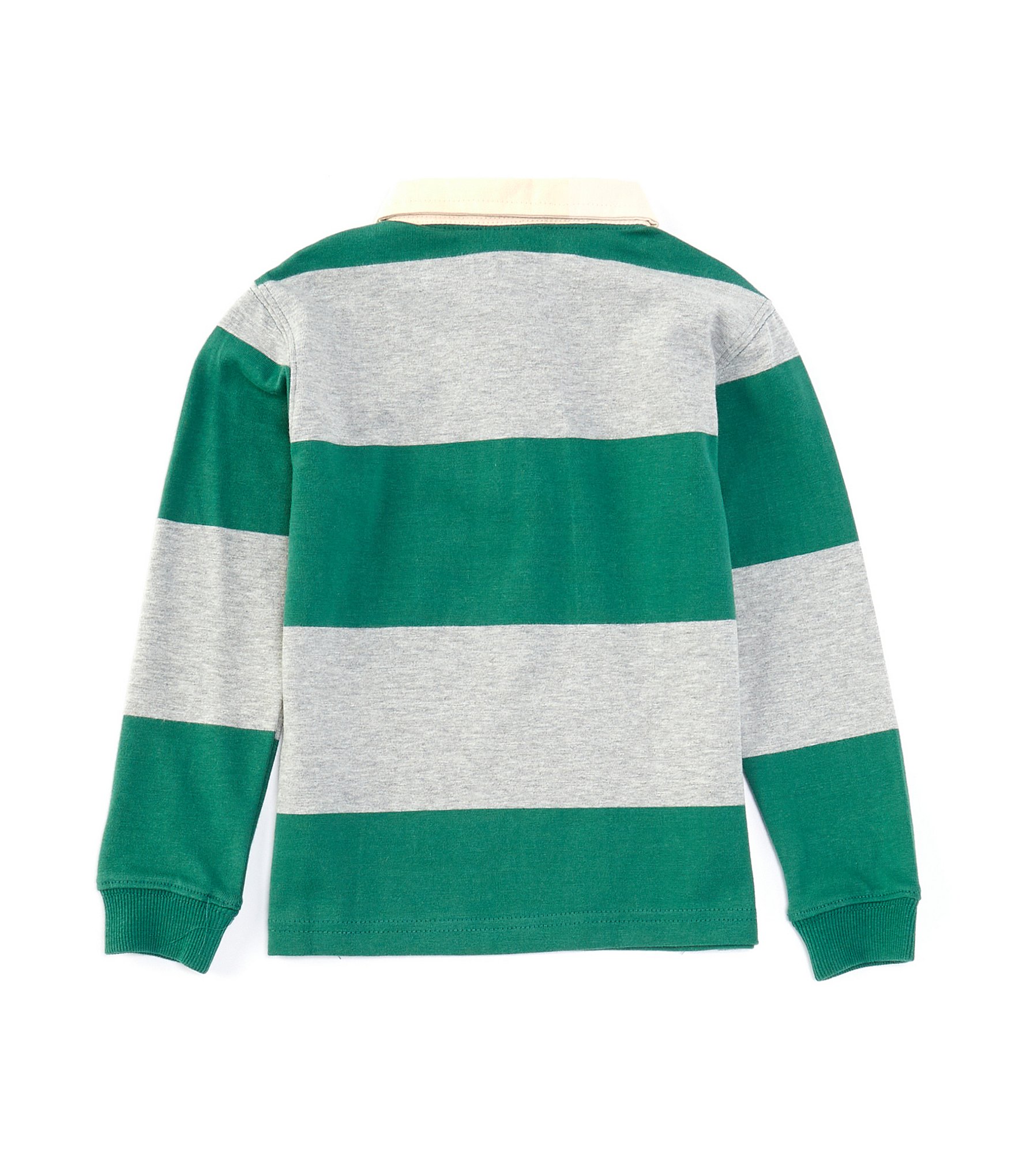 Class Club Little Boys 2T-7 Long Sleeve Horizontal Striped Rugby Shirt