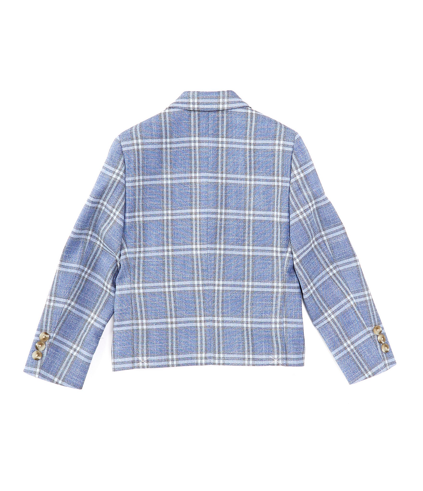 Class Club Little Boys 2T-7 Long Sleeve Plaid Dress Jacket