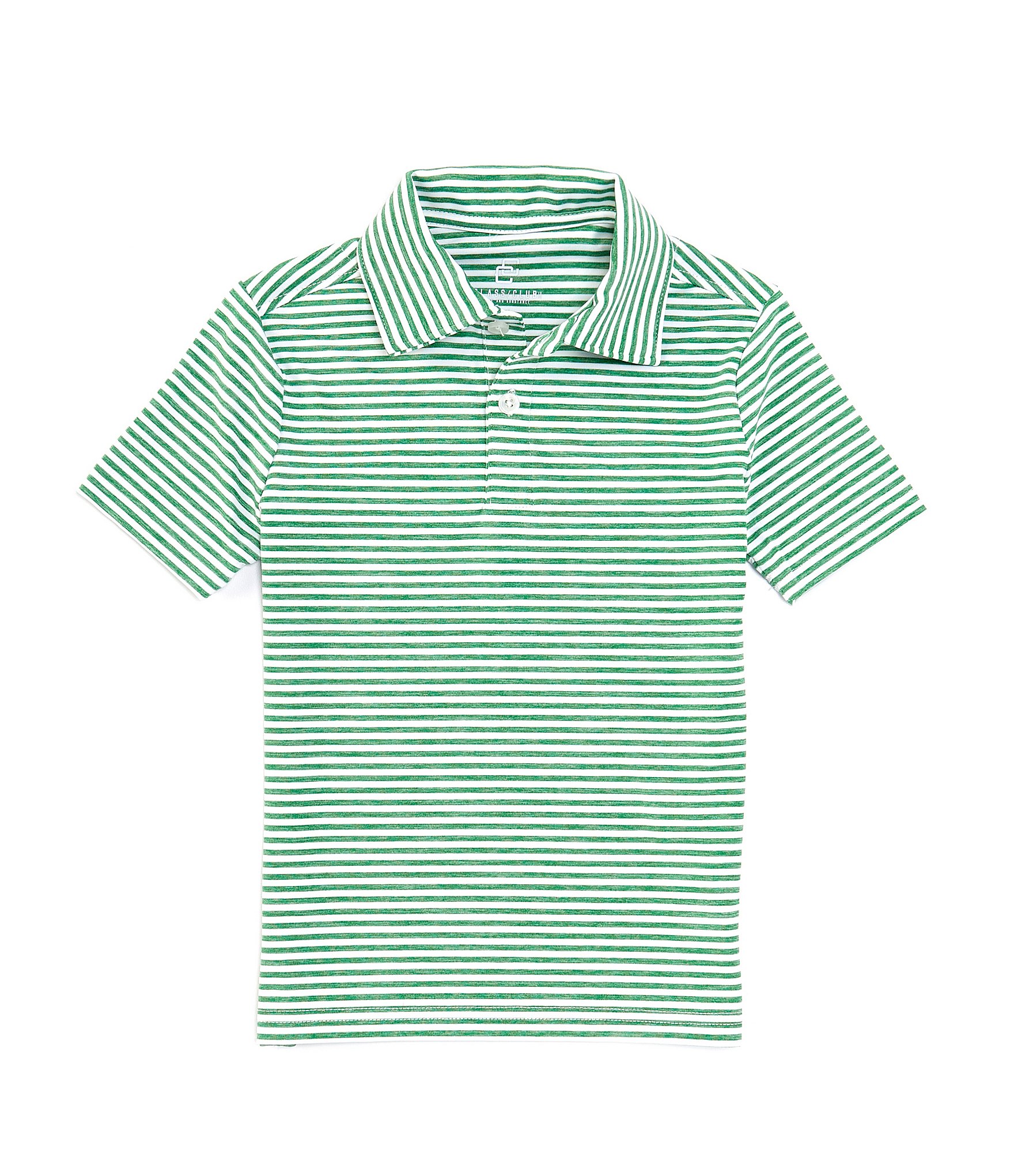 Class Club Little Boys 2T-7 Short Sleeve Heather Feeder Stripe Synthetic Polo Shirt