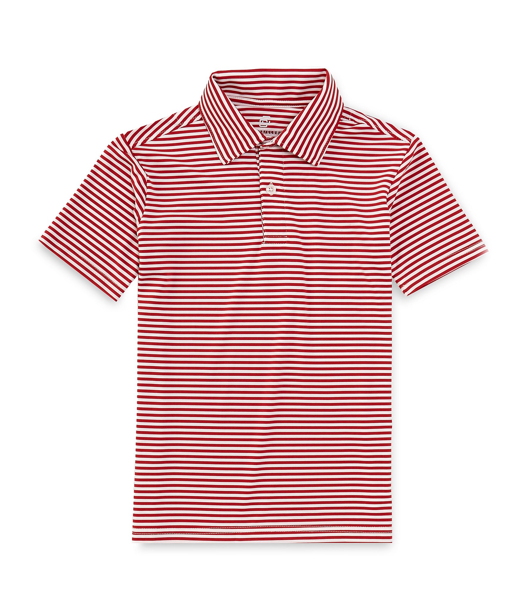 Class Club Little Boys 2T-7 Short Sleeve Heather Feeder Stripe Synthetic Polo Shirt