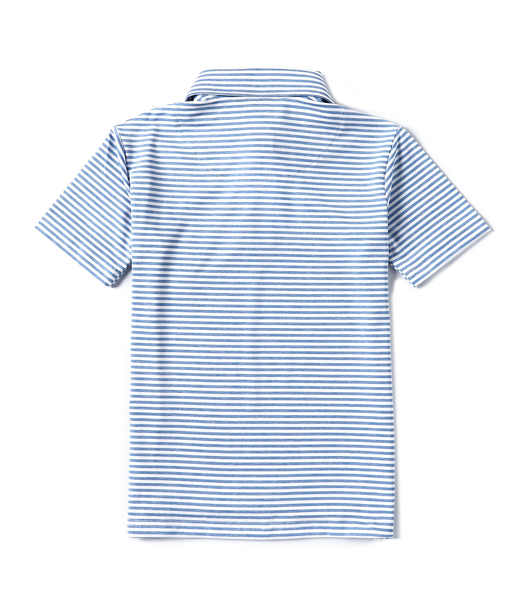 Class Club Little Boys 2T-7 Short Sleeve Heather Feeder Stripe Synthetic Polo Shirt