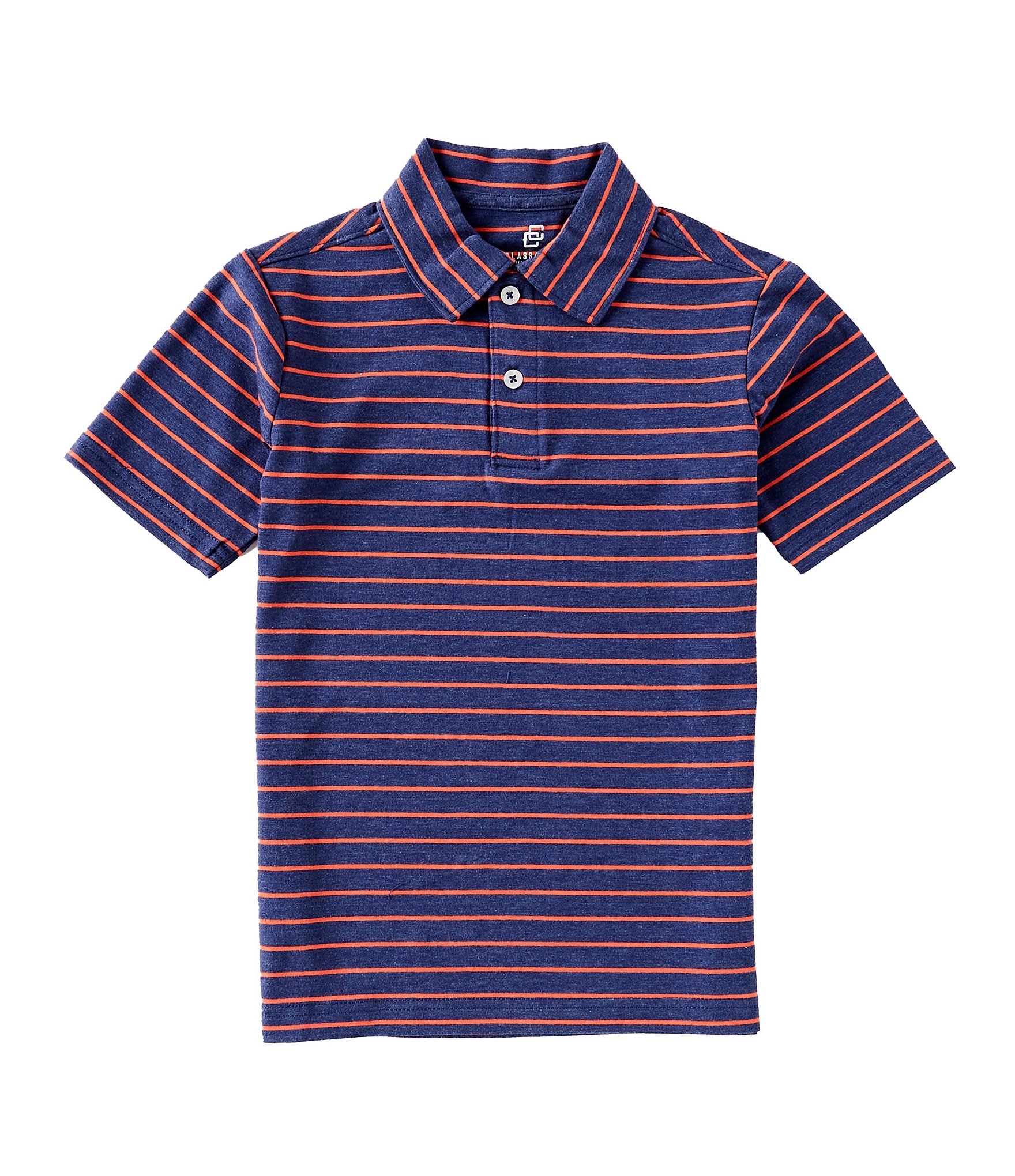 Class Club Little Boys 2T-7 Short Sleeve Jersey Stripe Polo Shirt