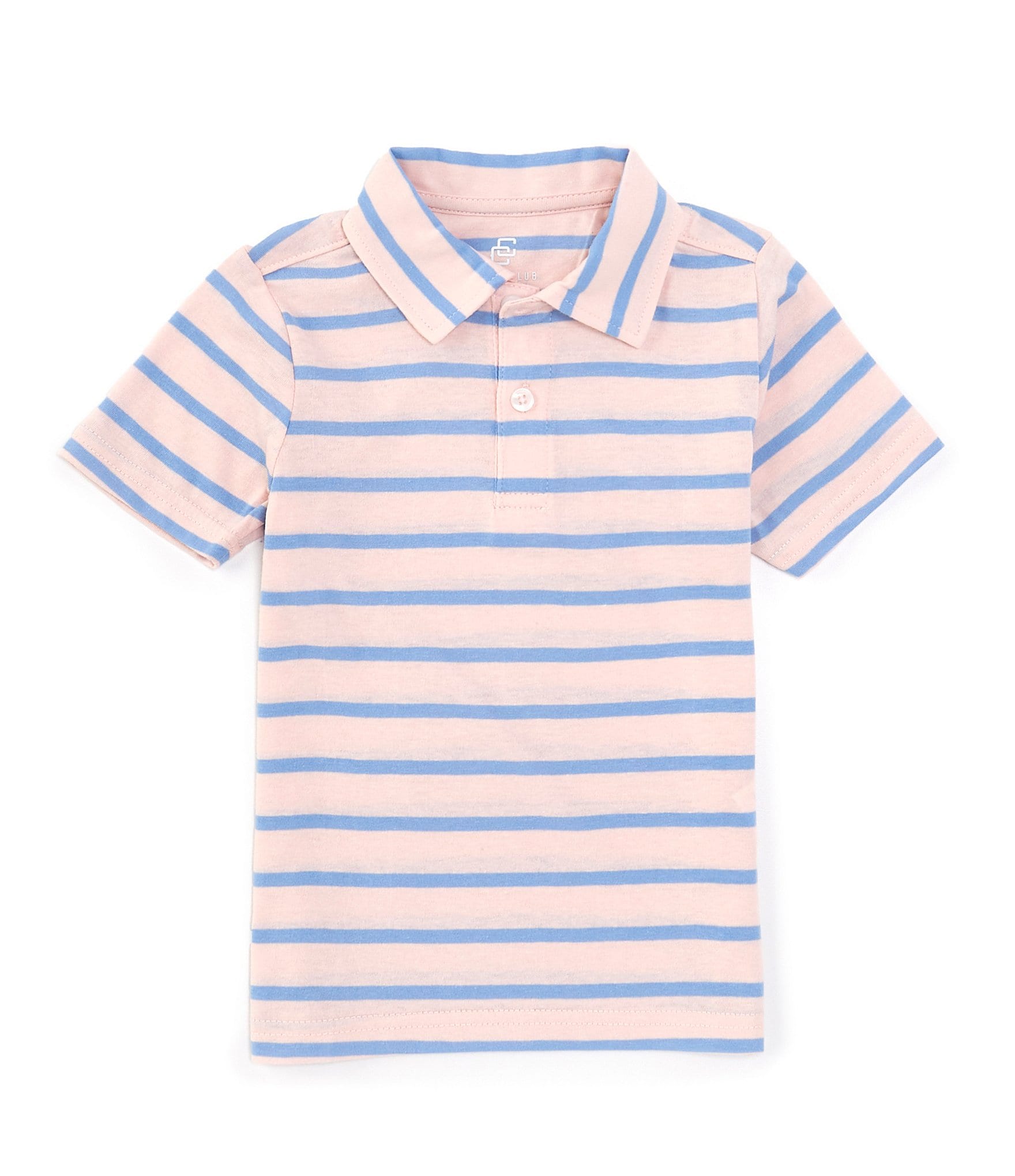 Class Club Little Boys 2T-7 Short Sleeve Jersey Striped Polo Shirt