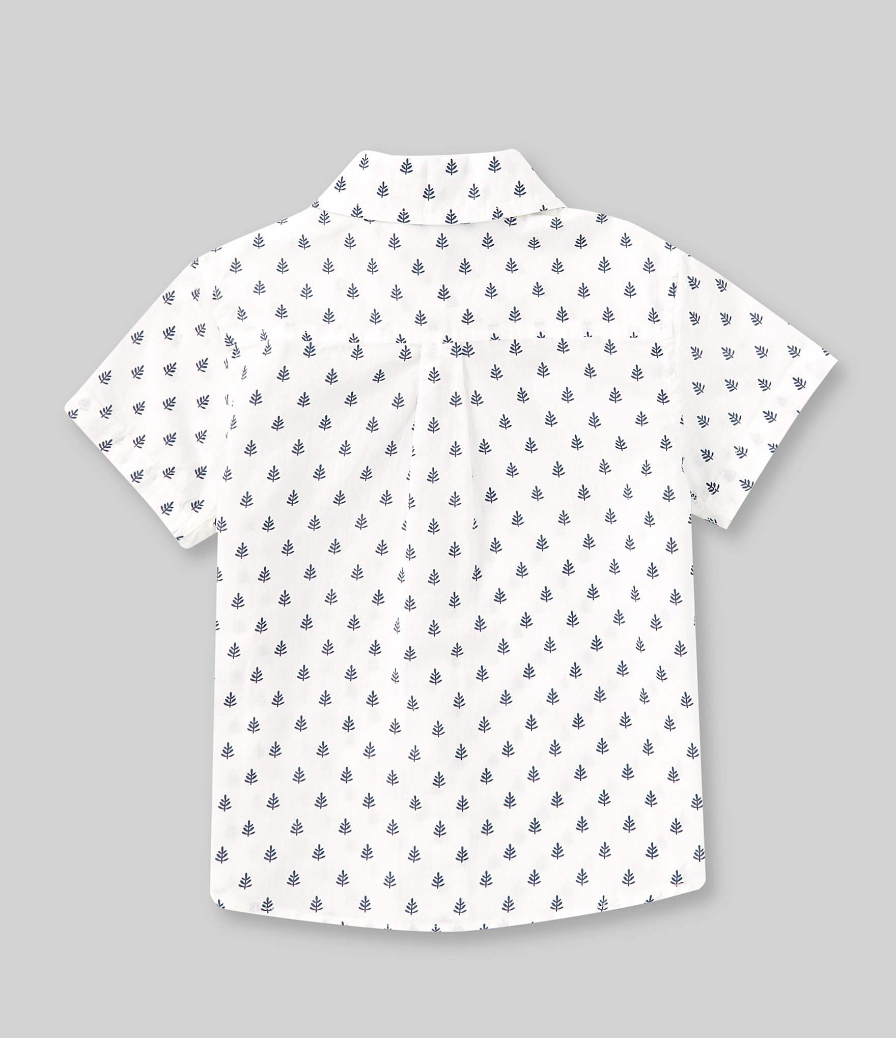 Class Club Little Boys 2T-7 Short Sleeve Leaf Print Woven Shirt