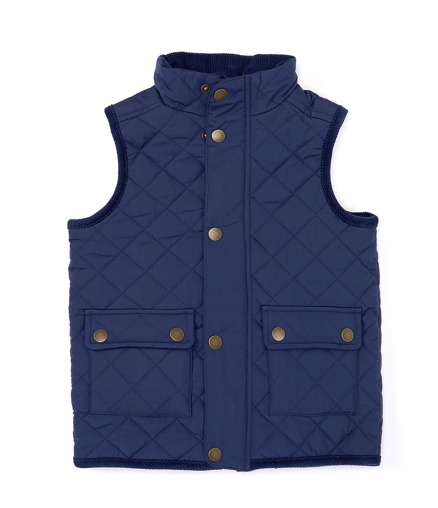 Class Club Little Boys 2T-7 Sleeveless Quilted Snap Front Vest