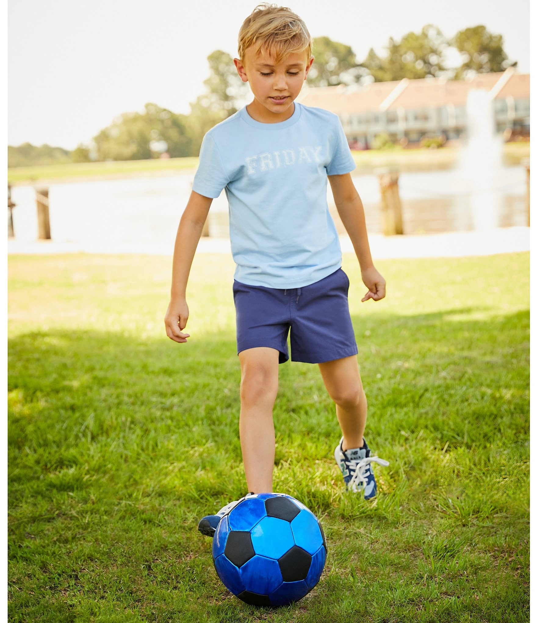 Class Club Little Boys Synthetic Patriotic Pull-On Shorts