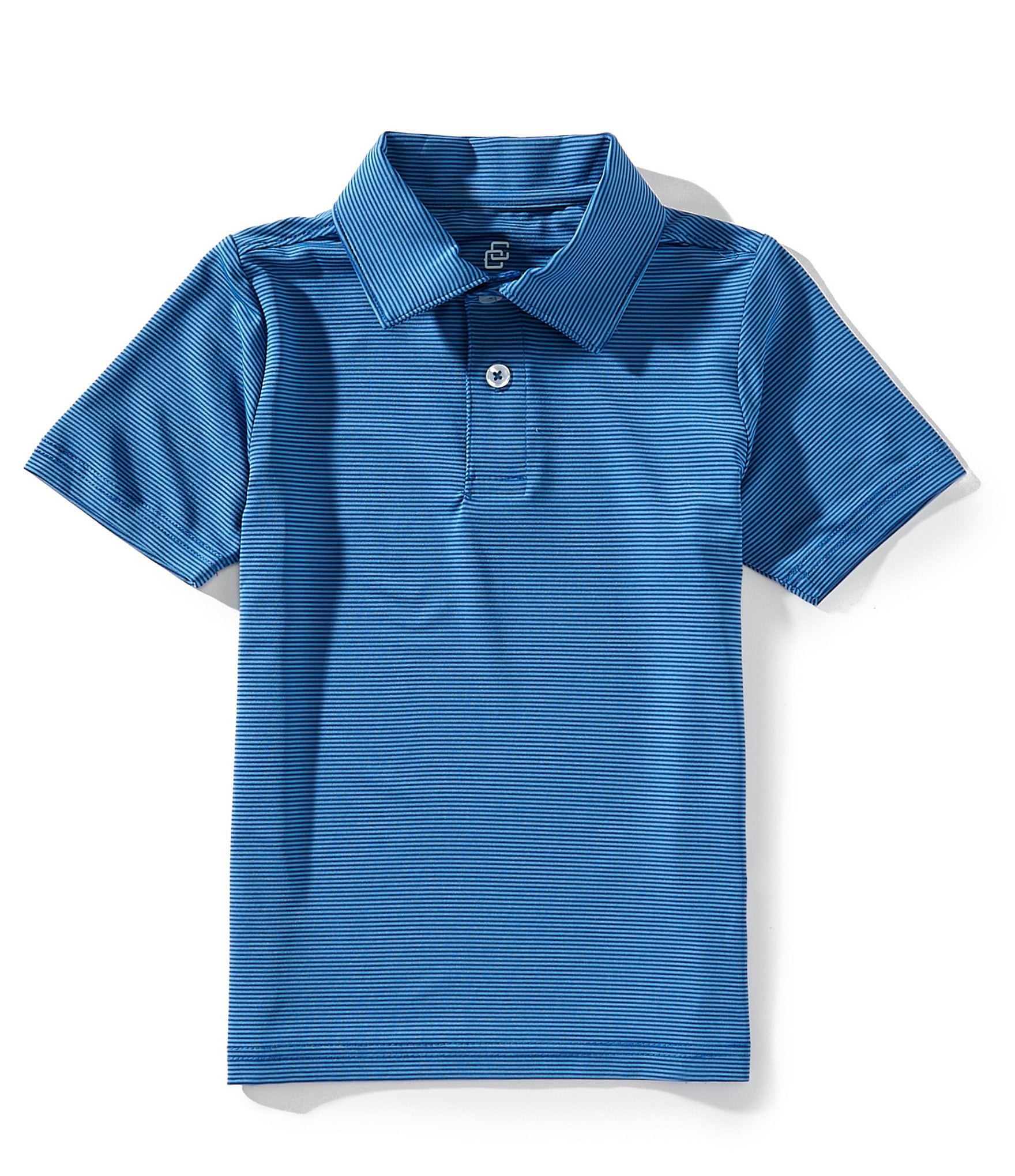 Class Club Little Boys Micro Stripe Synthetic Polo Shirt