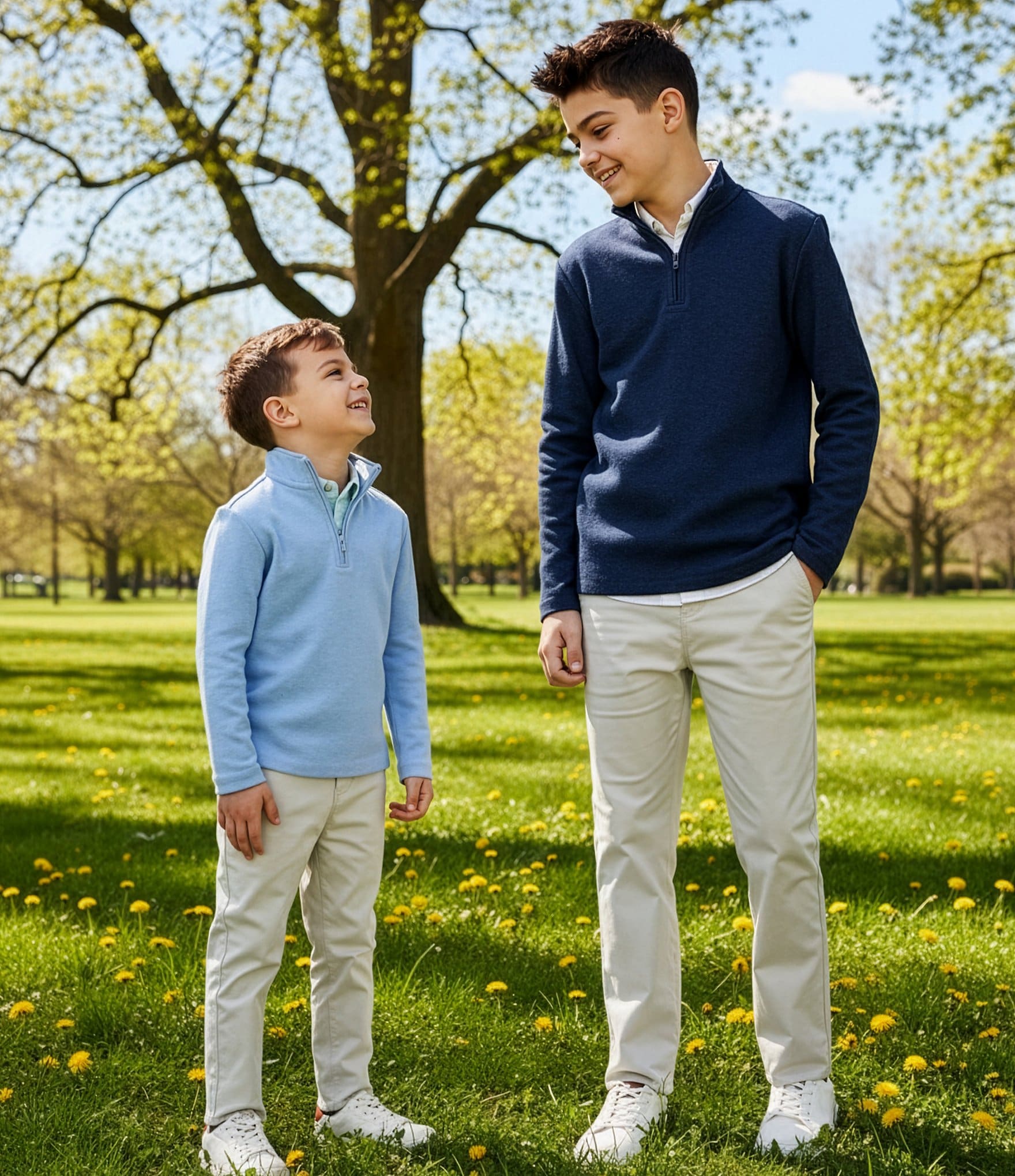 Class Club Little Boys Pique Quarter Zip Pullover