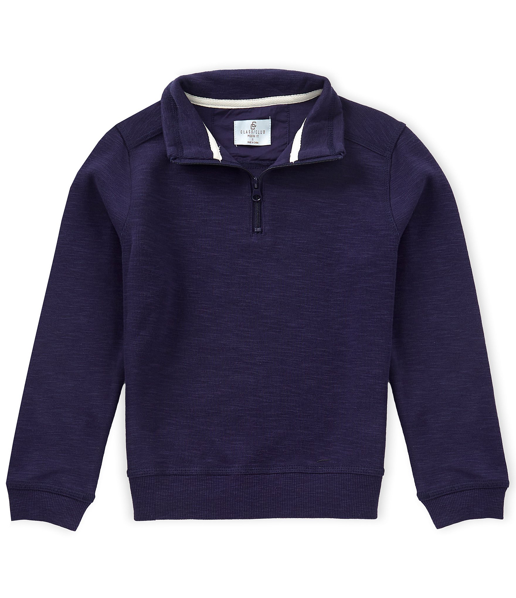 Class Club Little Boys Quarter Zip Slub Pullover