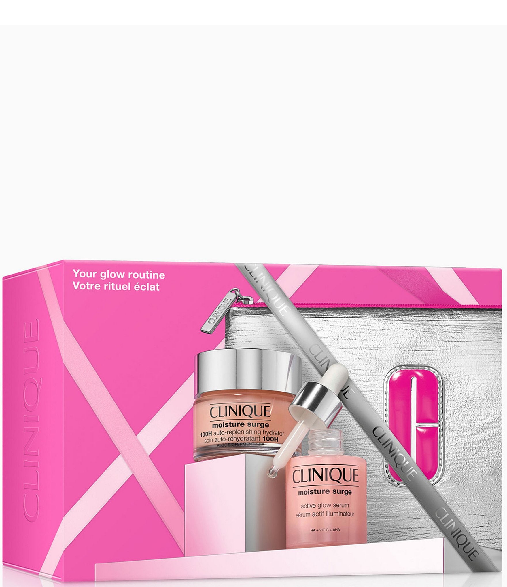 Clinique Your Glow Routine: Moisture Surge 100H Moisturizer & Serum Holiday Gift Set
