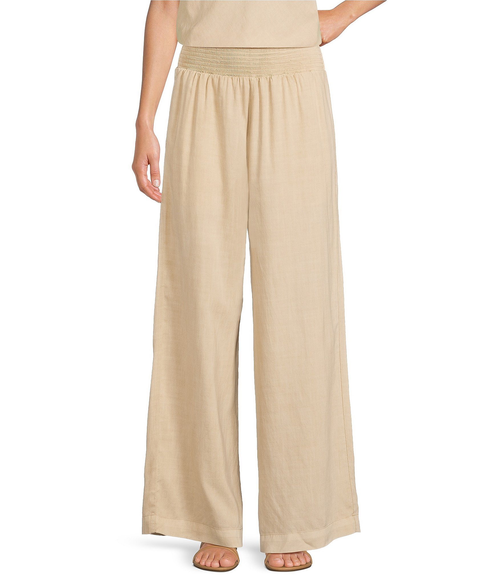 Taking a Vacation Wide Leg Smocked Pants - 4 Colors