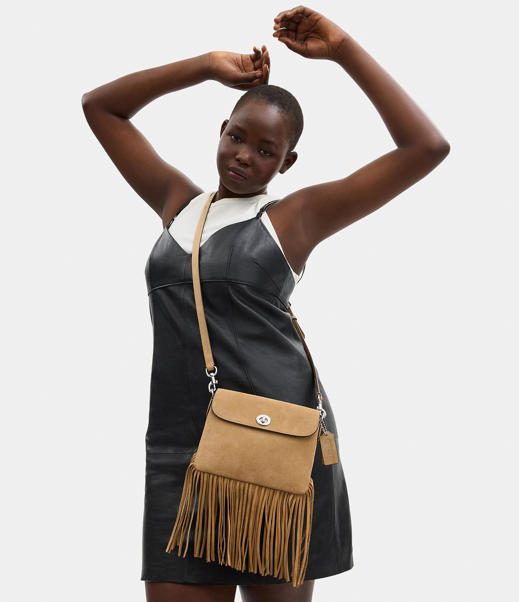 COACH 1964 Suede Fringe Crossbody Bag