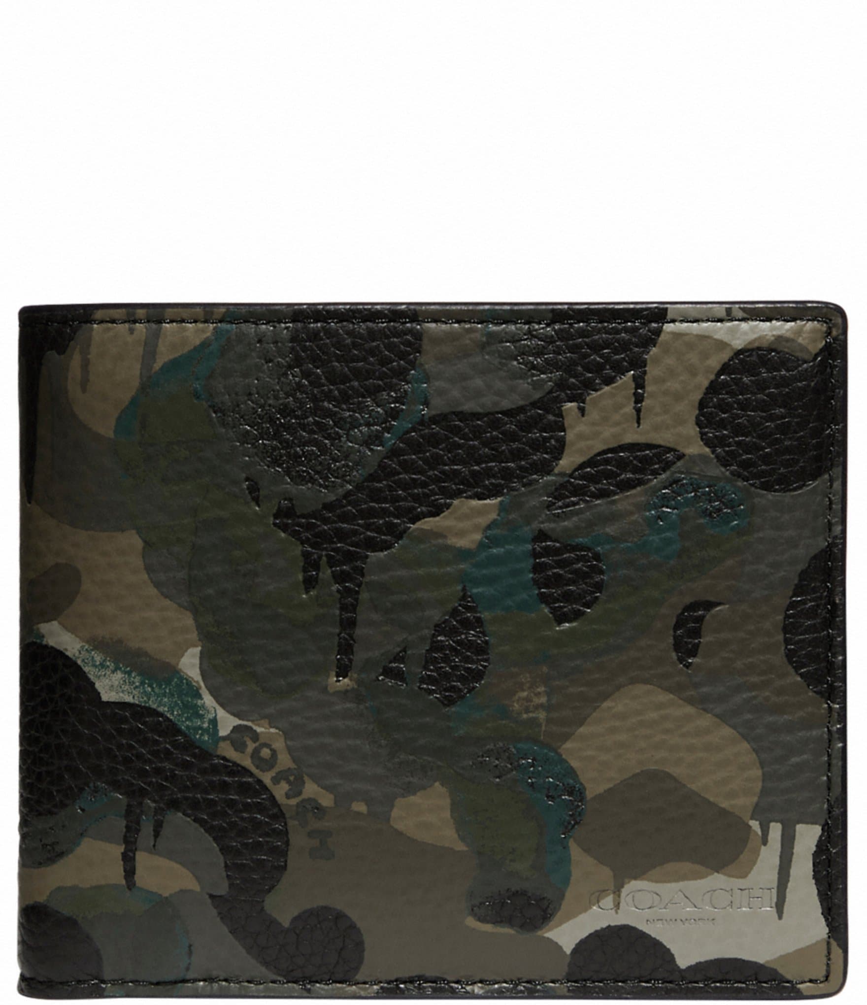 COACH 3-In-1 Camo Printed Leather Wallet