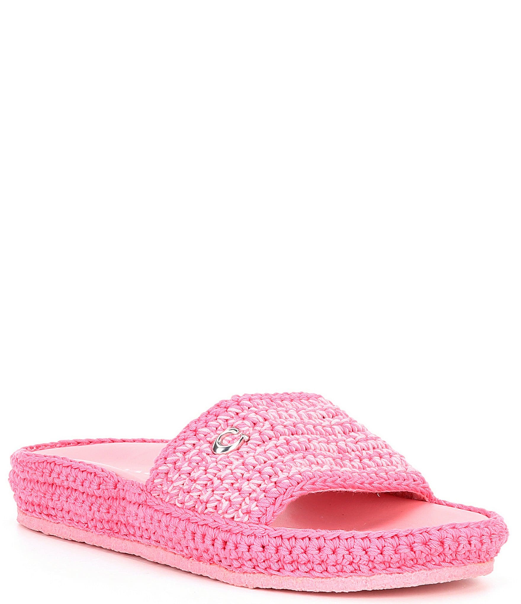 COACH Averie Crochet Slide Sandals | Dillard's