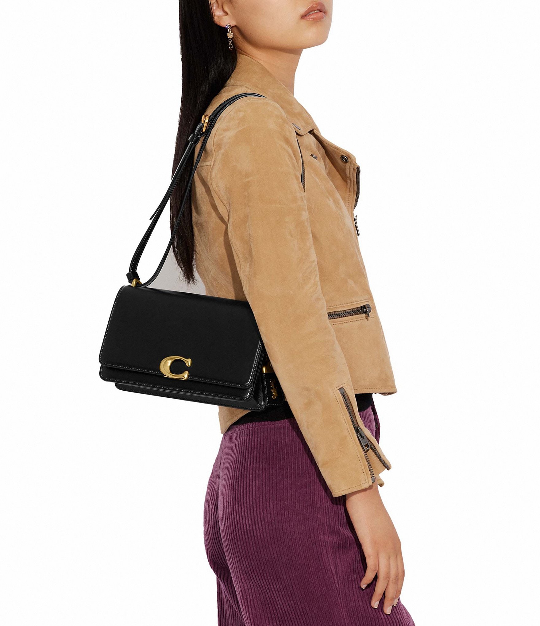 COACH Bandit Luxe Leather Shoulder Crossbody Bag