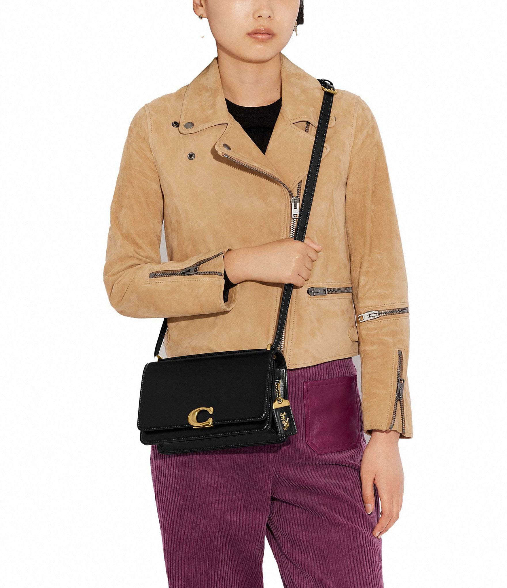 COACH Bandit Luxe Leather Shoulder Crossbody Bag