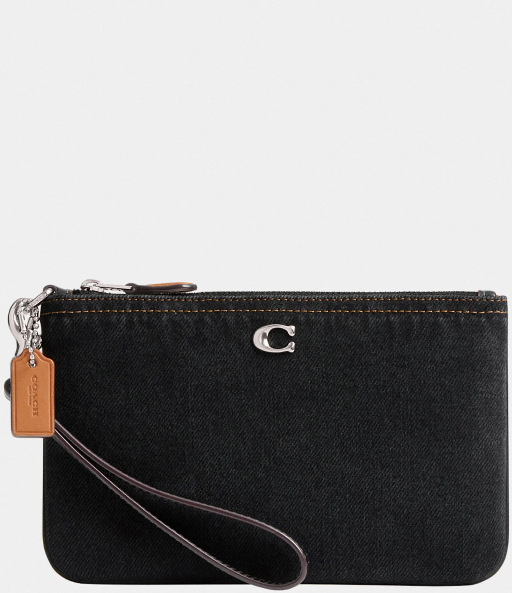 COACH Black Denim Wristlet Dillard s