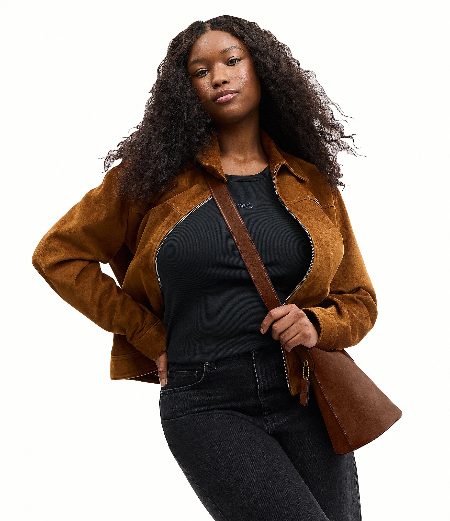 COACH Bleecker 21 Suede Bucket Bag