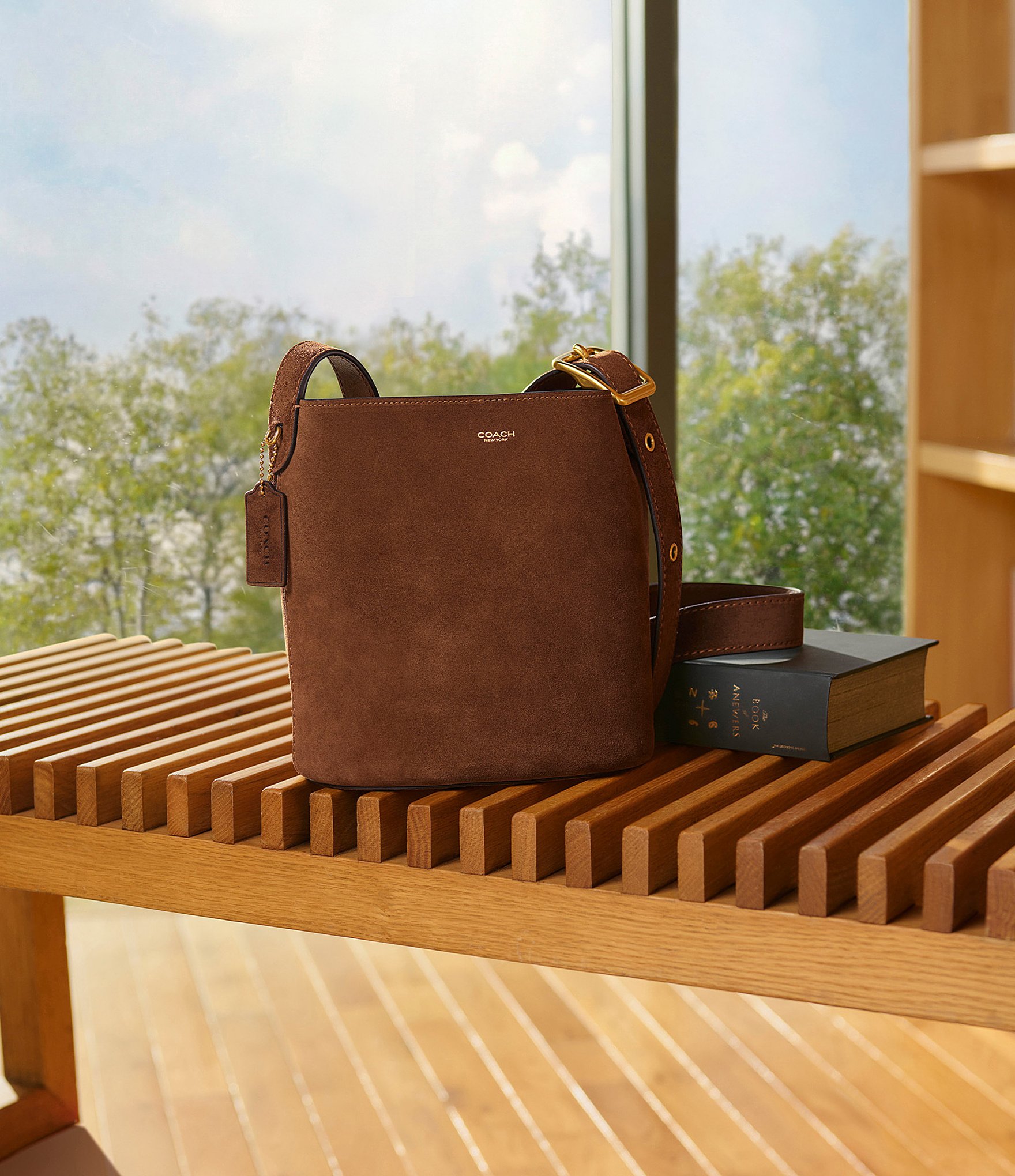 COACH Bleecker 21 Suede Bucket Bag