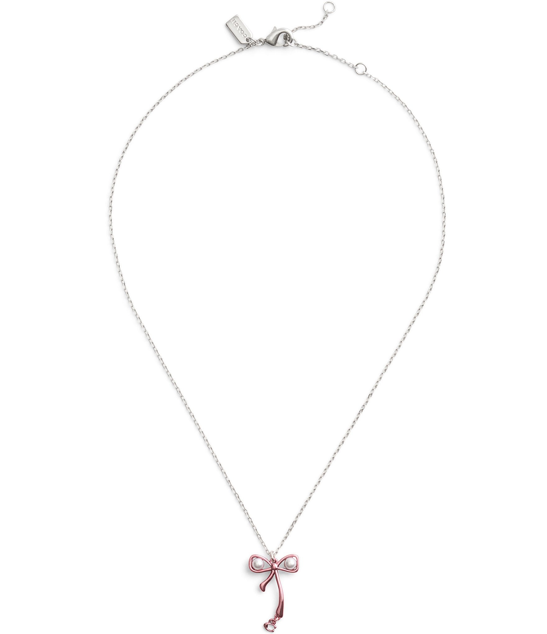 COACH Bowtique Pearl Short Pendant Necklace