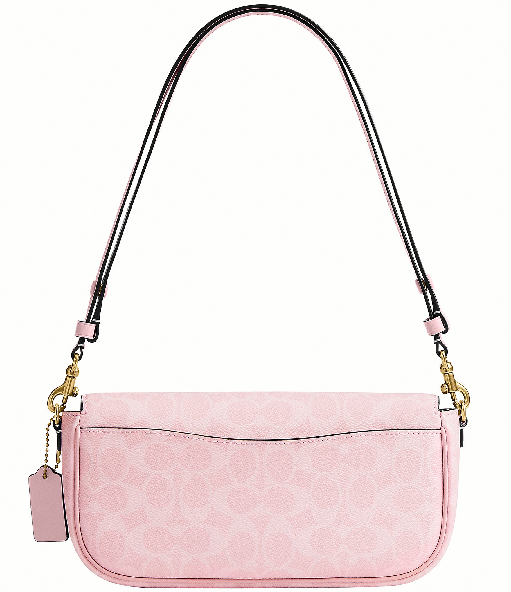 COACH Boxed Brook Signature Canvas Flap Charm Chain Shoulder Bag
