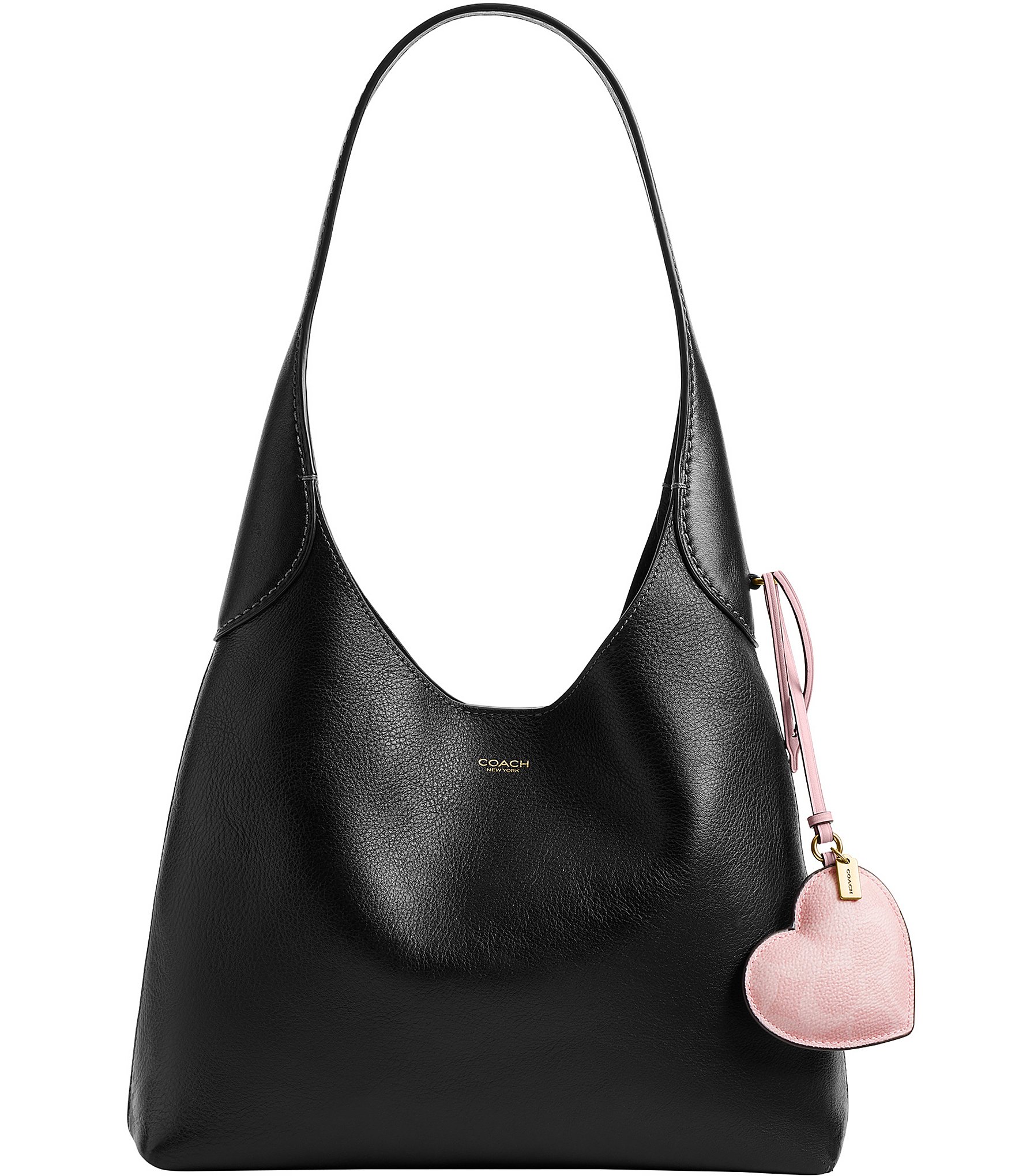 COACH Puffy Heart Signature Canvas Bag Charm