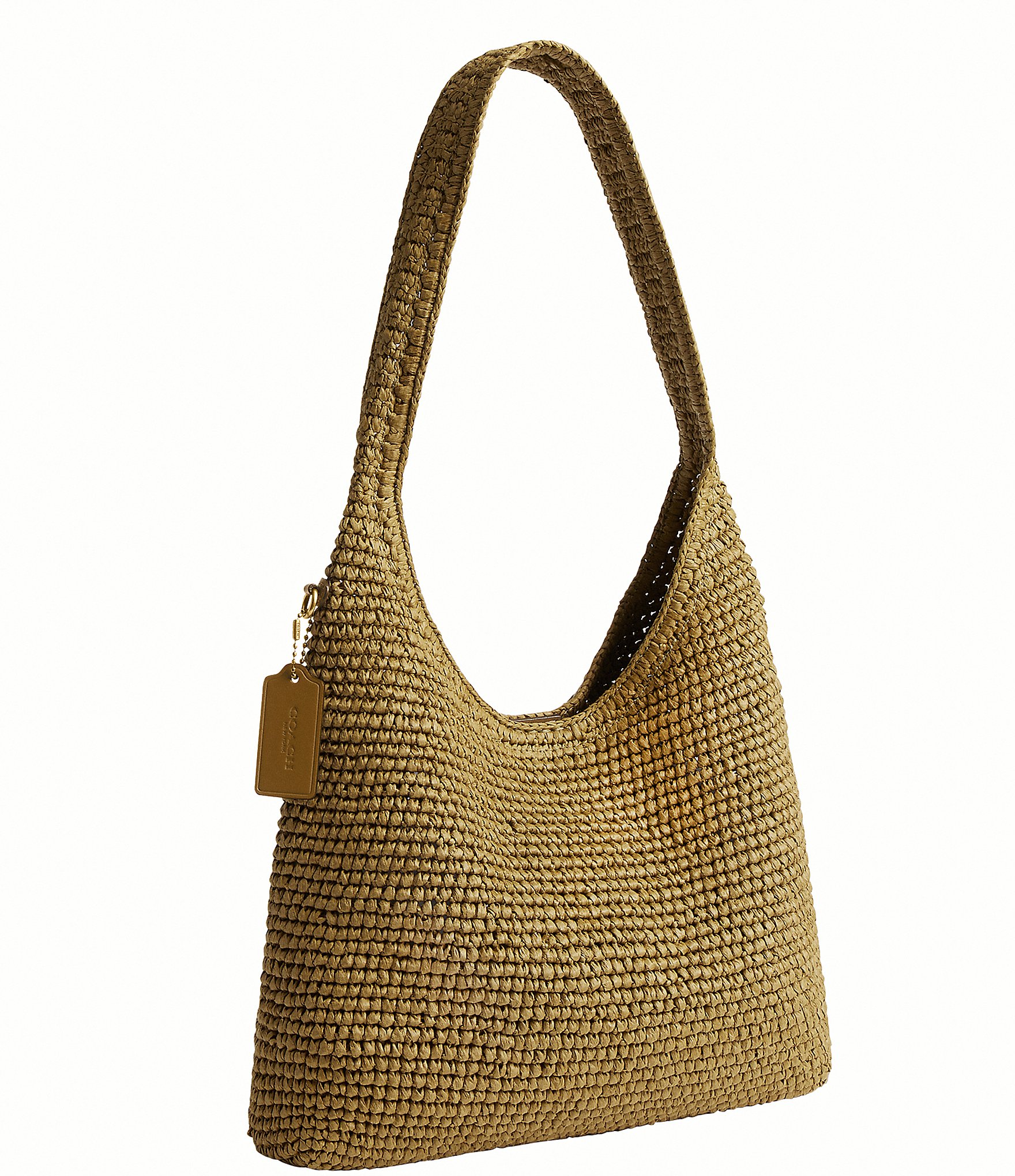 COACH Brooklyn 28 Straw Shoulder Bag