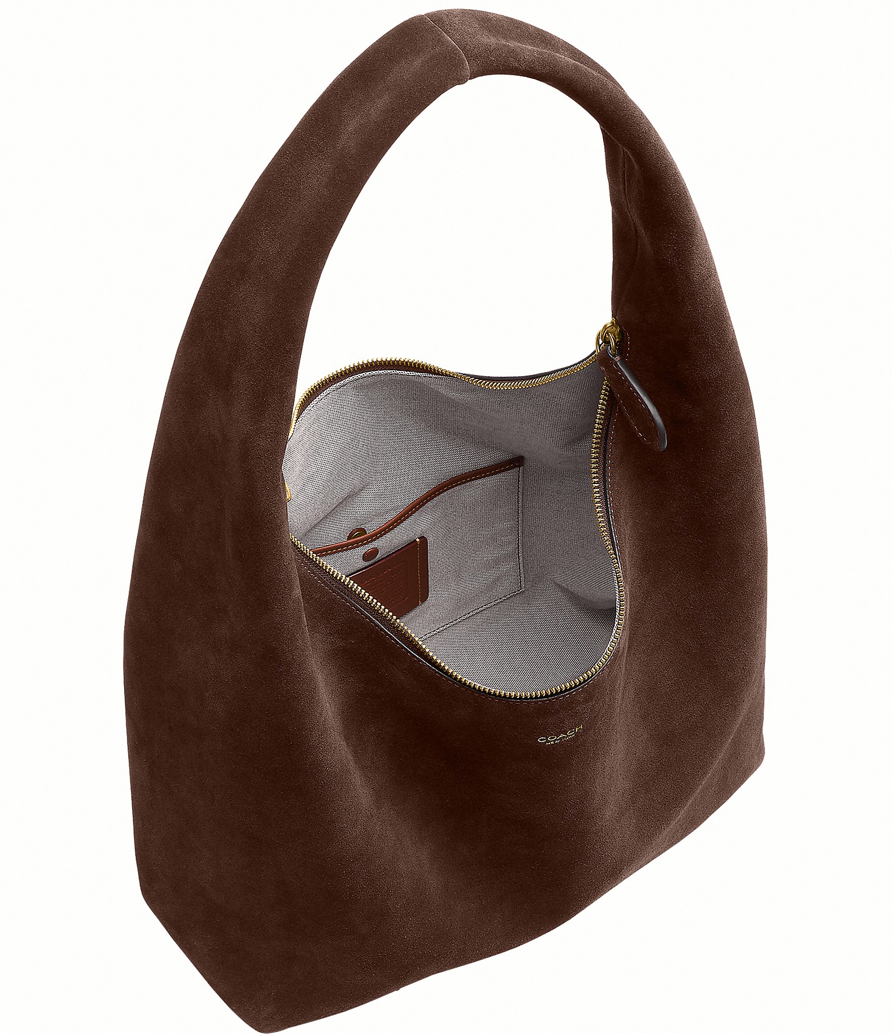COACH Brooklyn 34 Suede Pillow Shoulder Bag