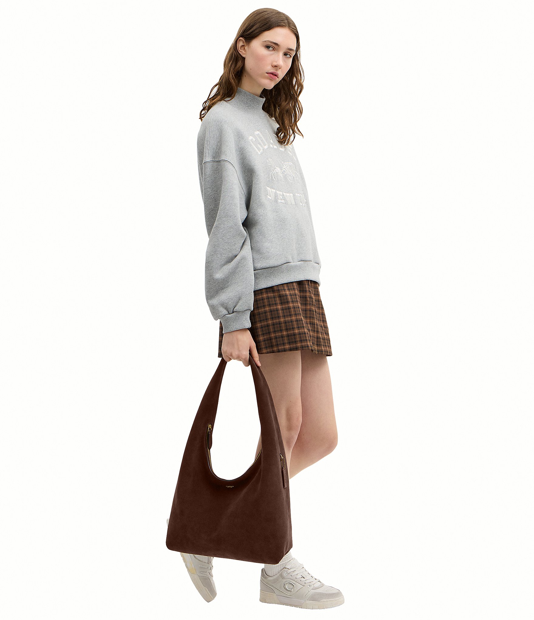 COACH Brooklyn 34 Suede Pillow Shoulder Bag