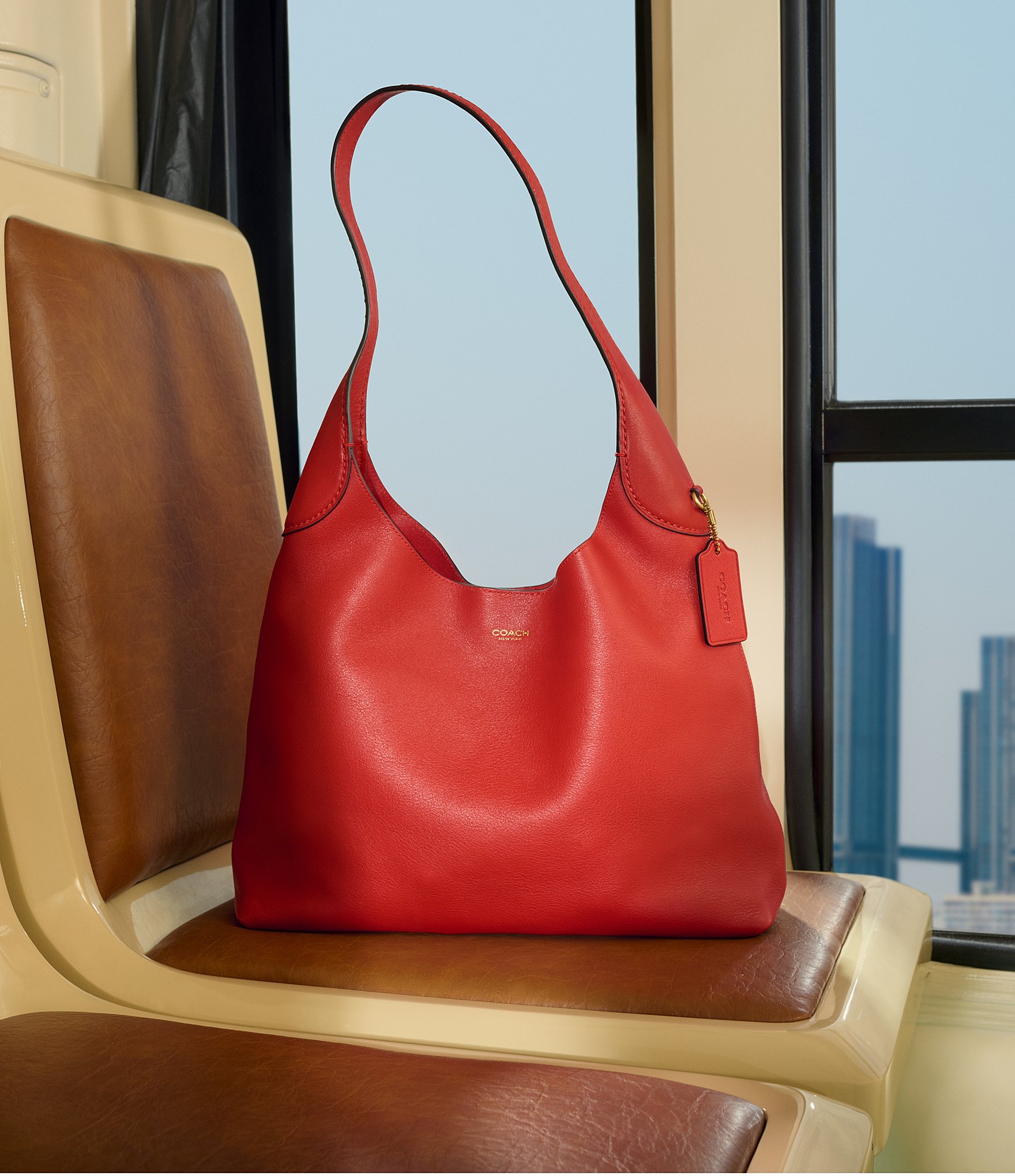 COACH Suede Brooklyn 34 Hobo Shoulder Bag at Hamilton Place in
