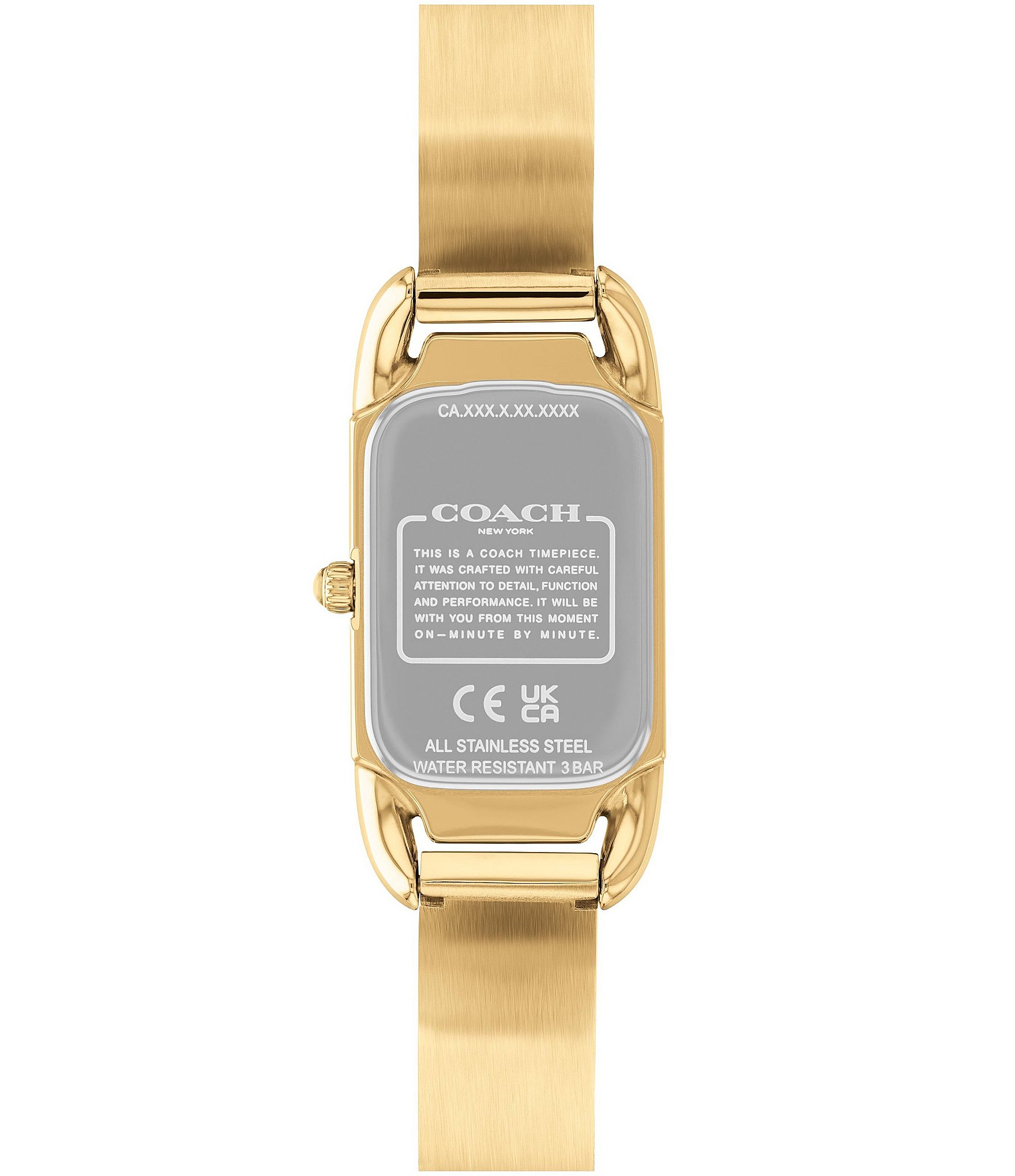 COACH Cadie Signature Logo Crystal Quartz Analog Bracelet Watch