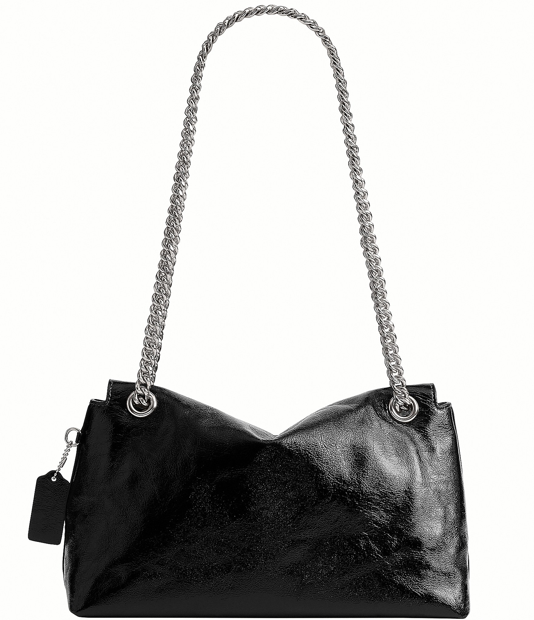 COACH Chelsea 30 Chain Strap Glazed Leather Shoulder Bag