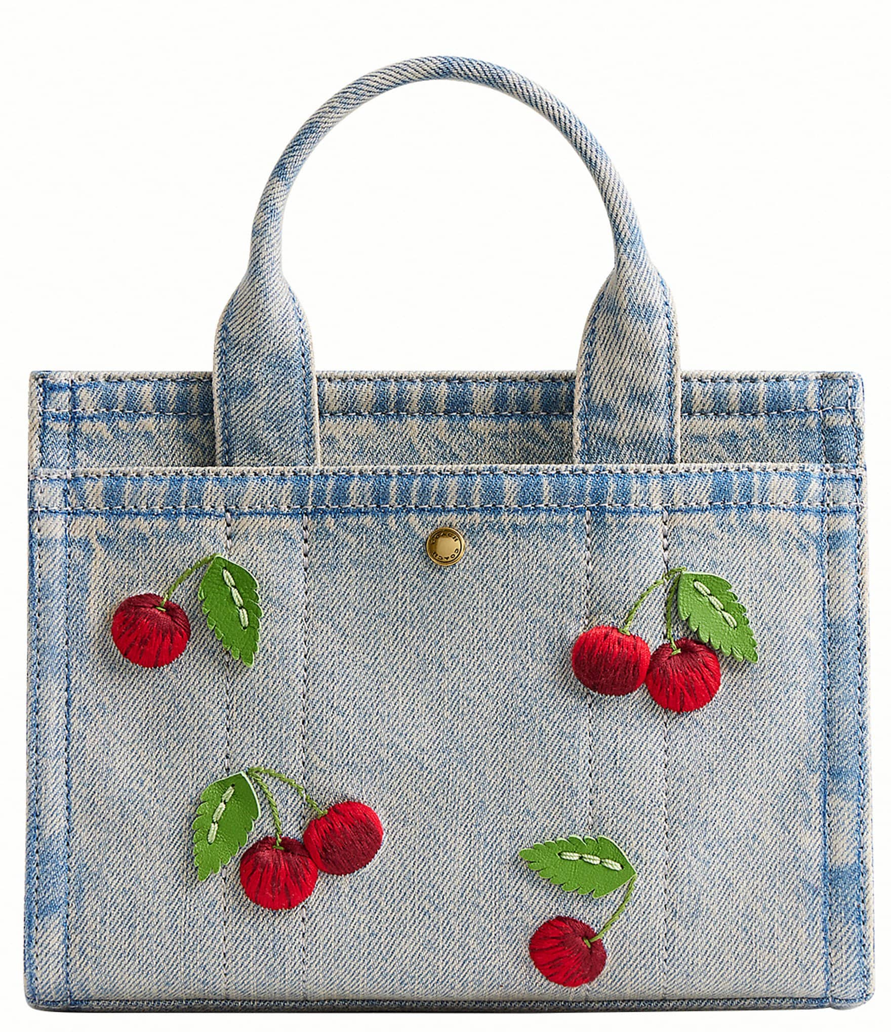 COACH Cherry Denim Cargo Tote Bag 20