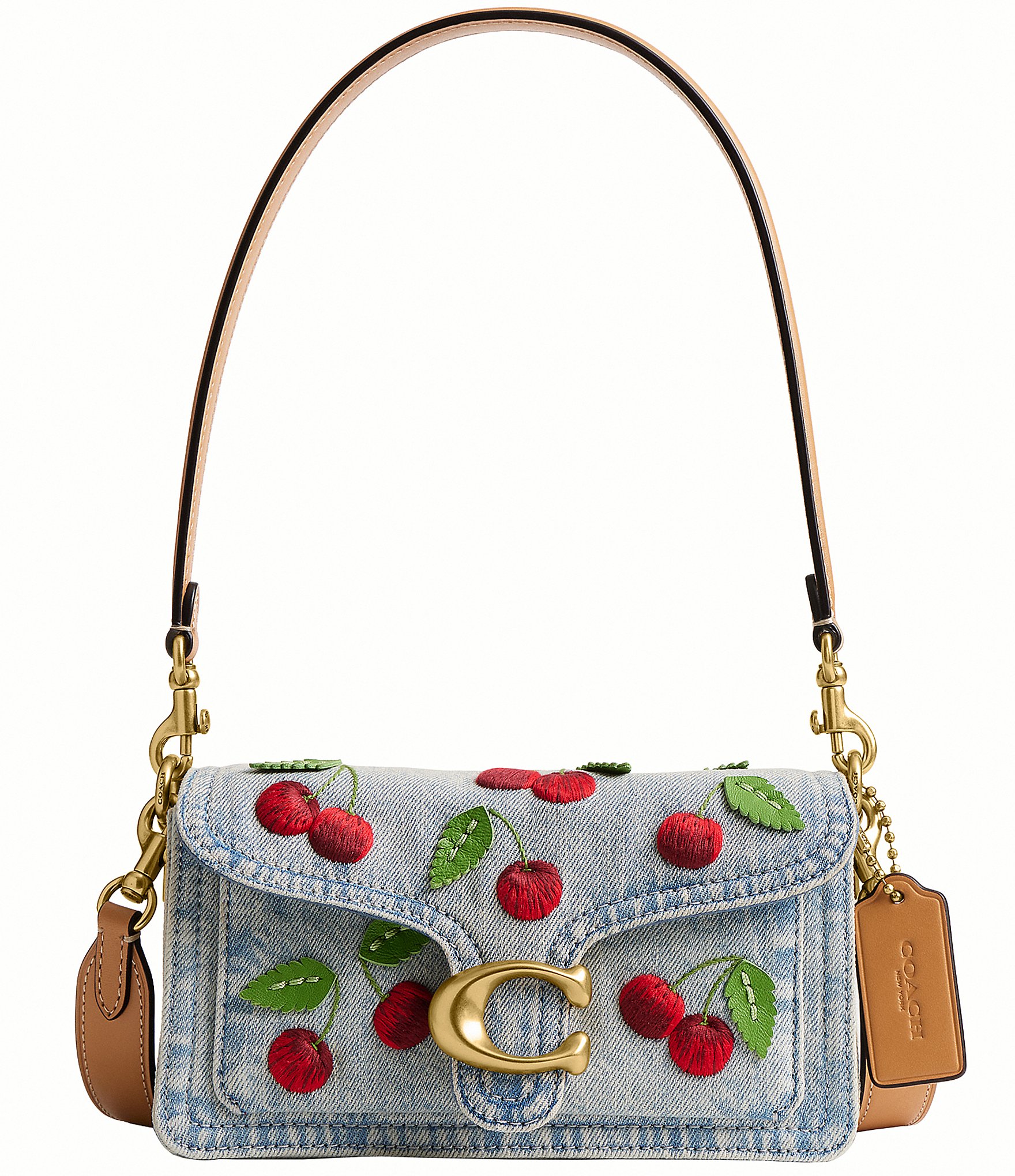 COACH Cherry Denim Tabby 20 Shoulder Bag