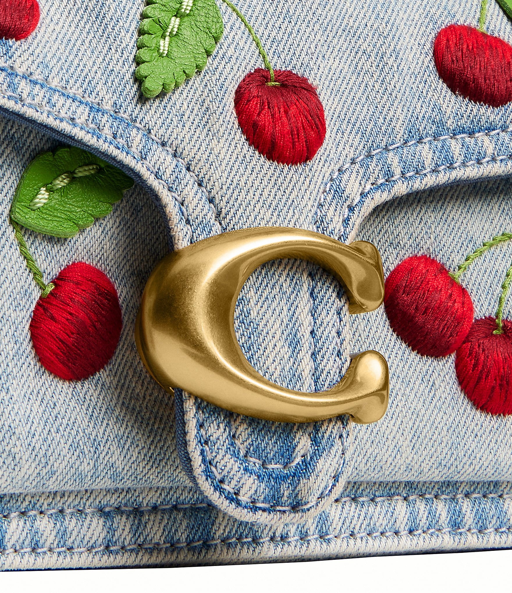 COACH Cherry Denim Tabby 20 Shoulder Bag