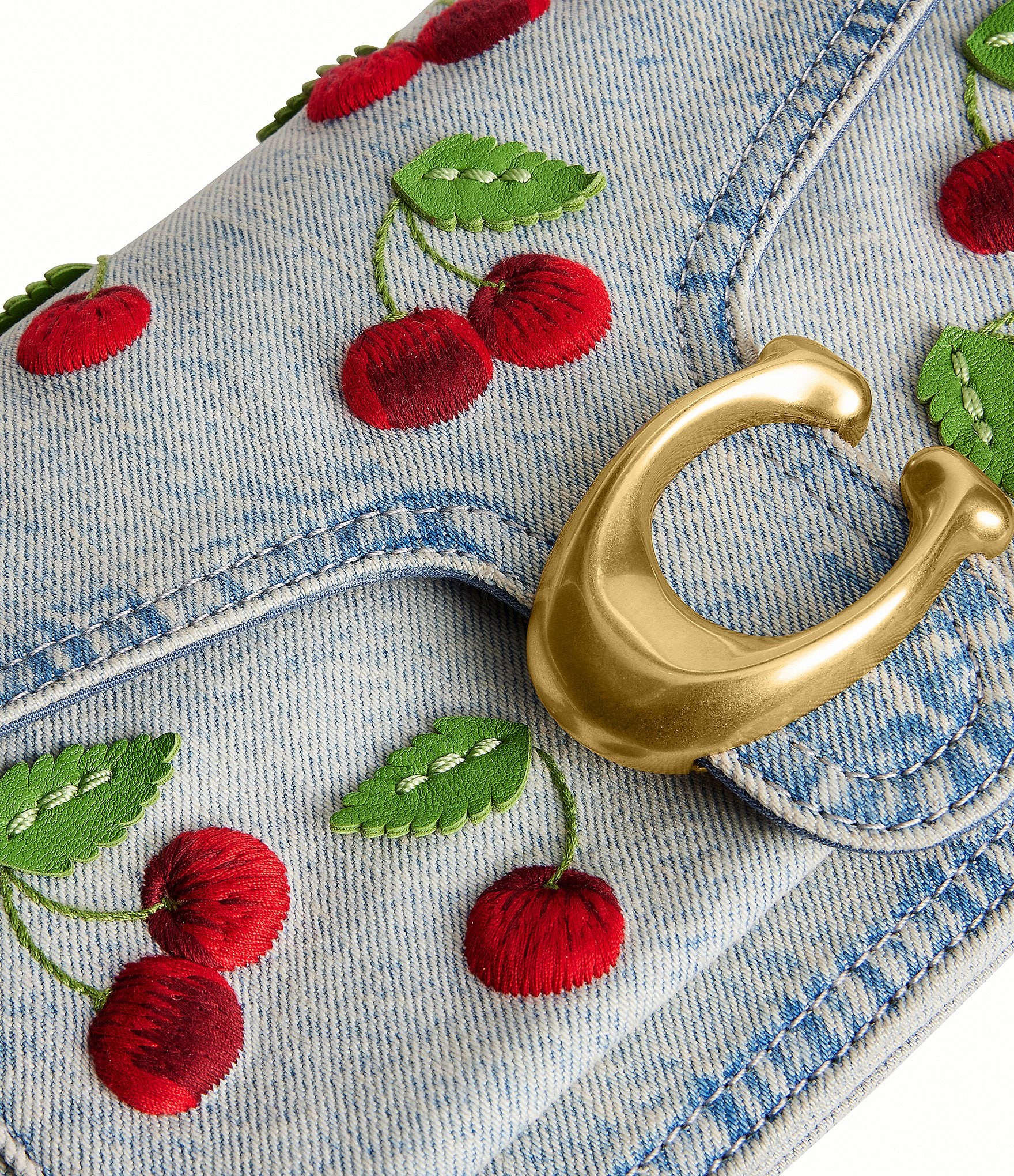 COACH Cherry Denim Tabby 26 Bag