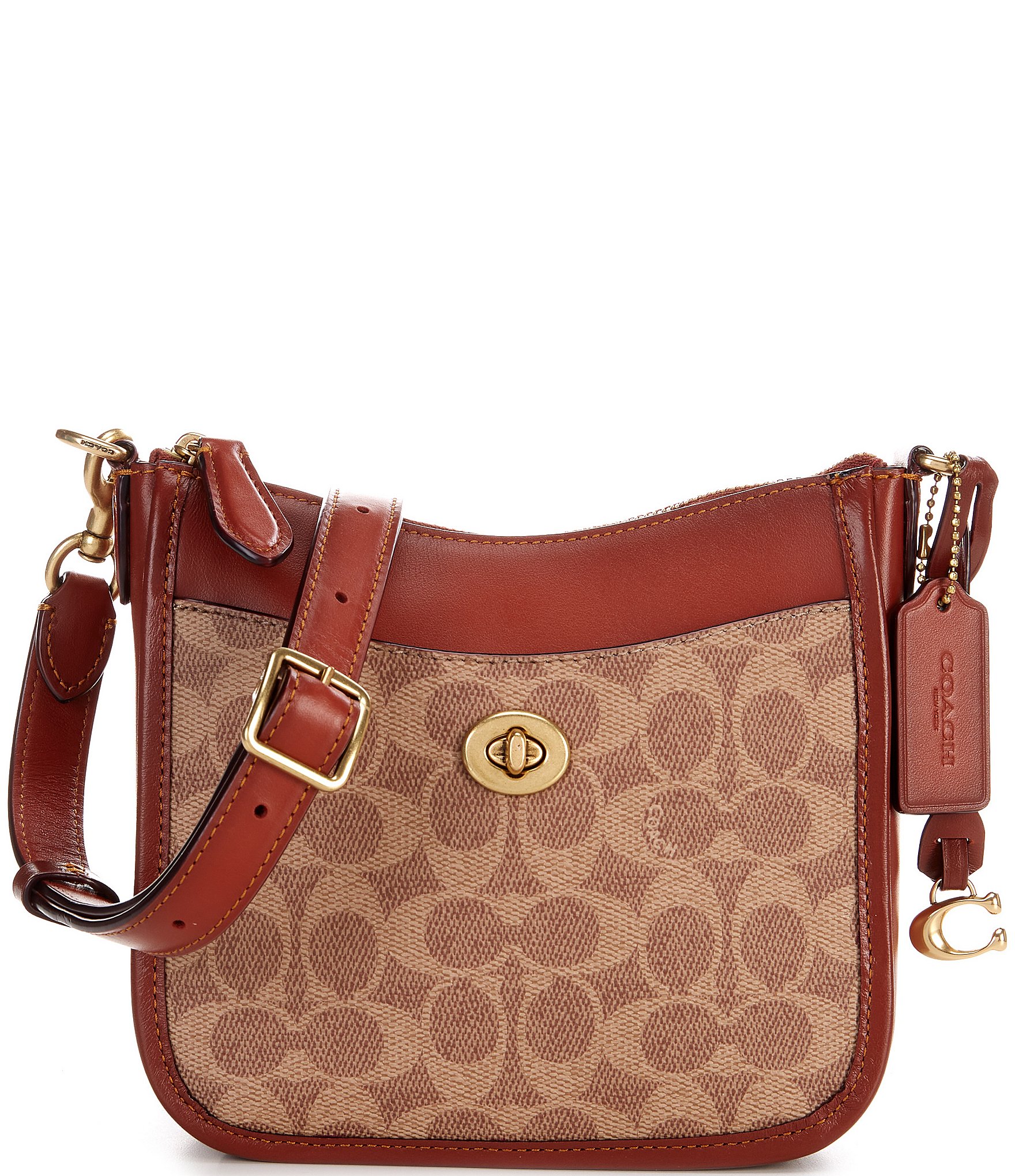  Coach Coated Canvas Signature Willow Tote, Tan Rust, One Size :  Clothing, Shoes & Jewelry