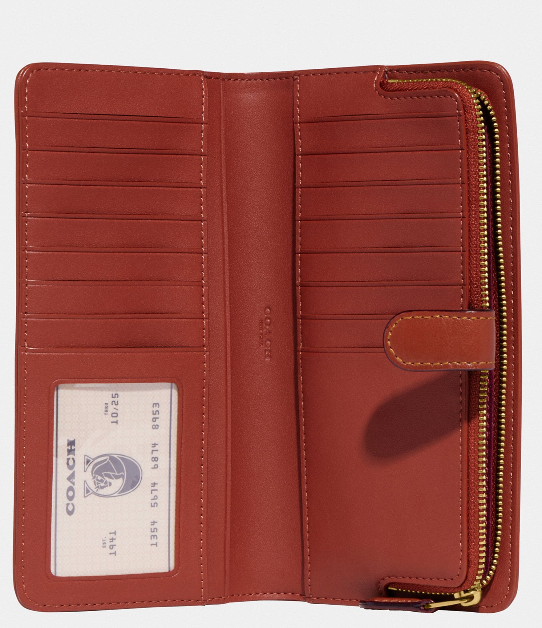 COACH Coated Signature Canvas Skinny Wallet