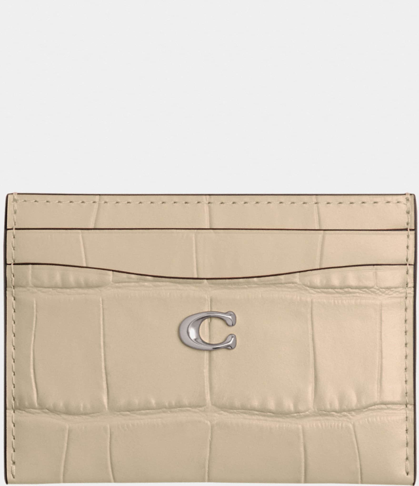 COACH Crocodile Embossed Essential Card Case