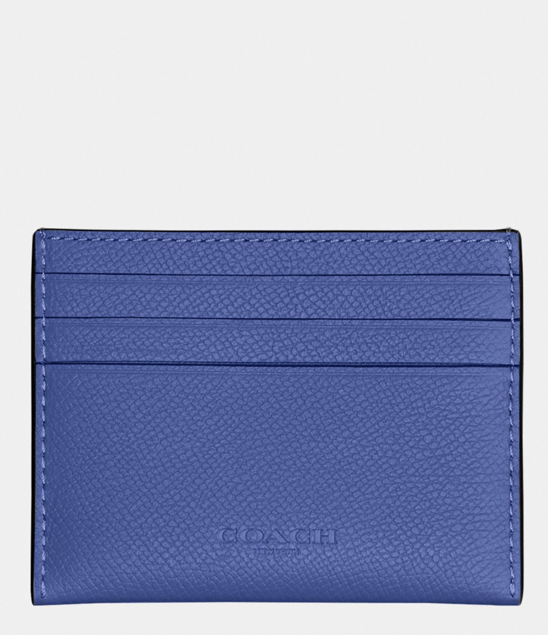 COACH Crossgrain Leather Flat Card Case