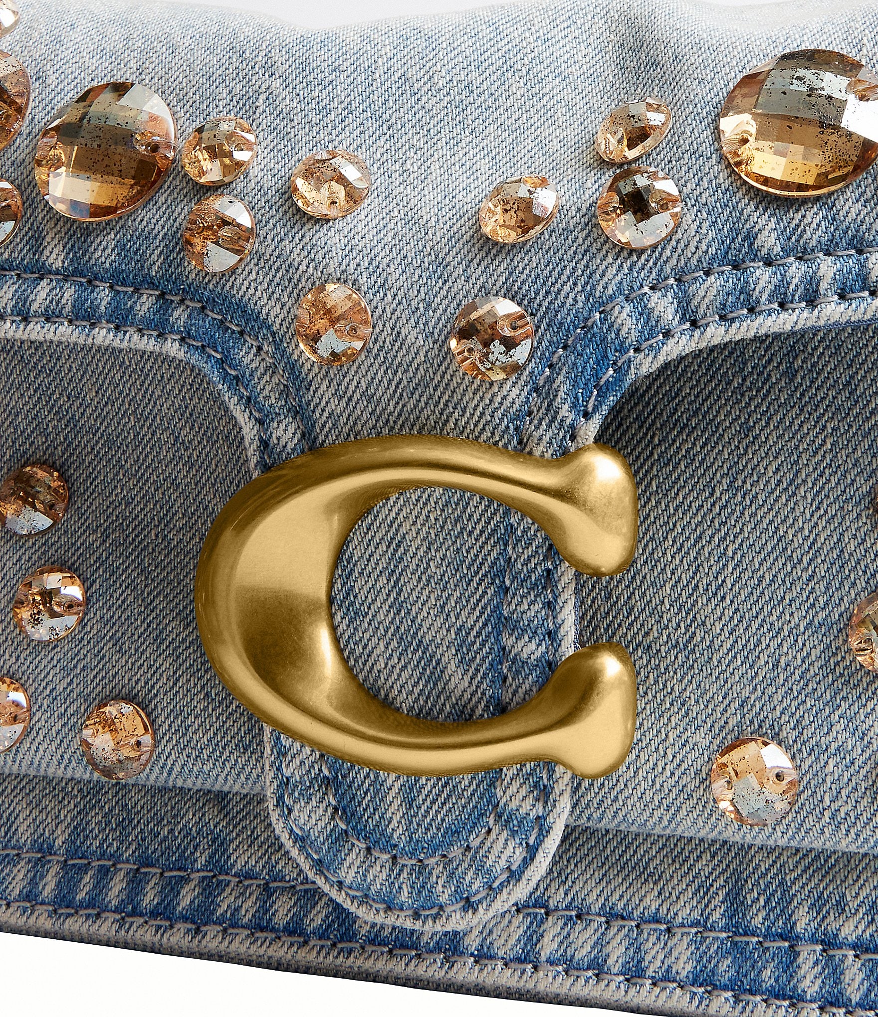 COACH Crystal Denim Tabby Shoulder Bag 26